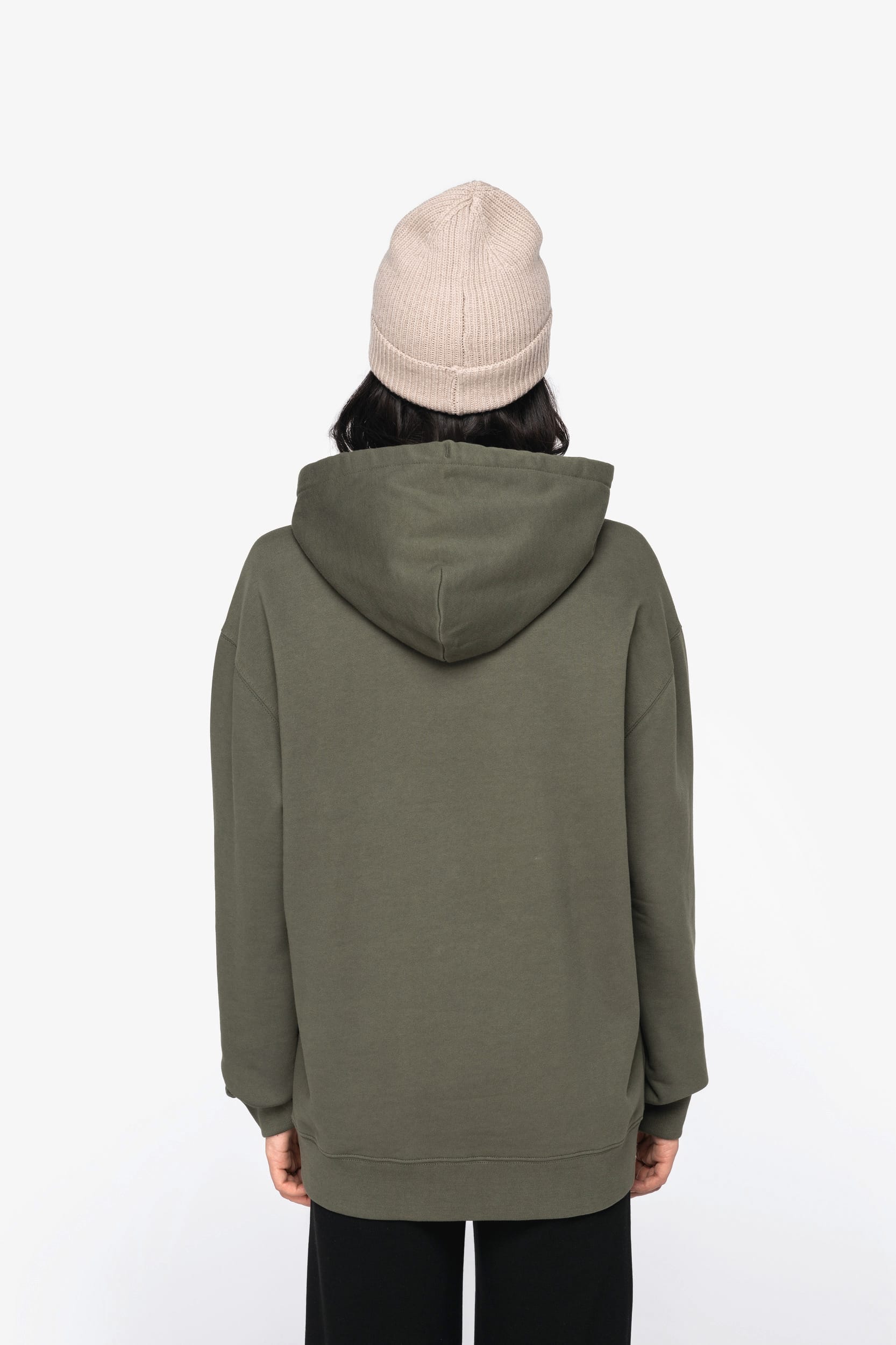 Sweat-shirt écoresponsable à capuche à épaules tombantes molleton gratté unisexe - Image 13