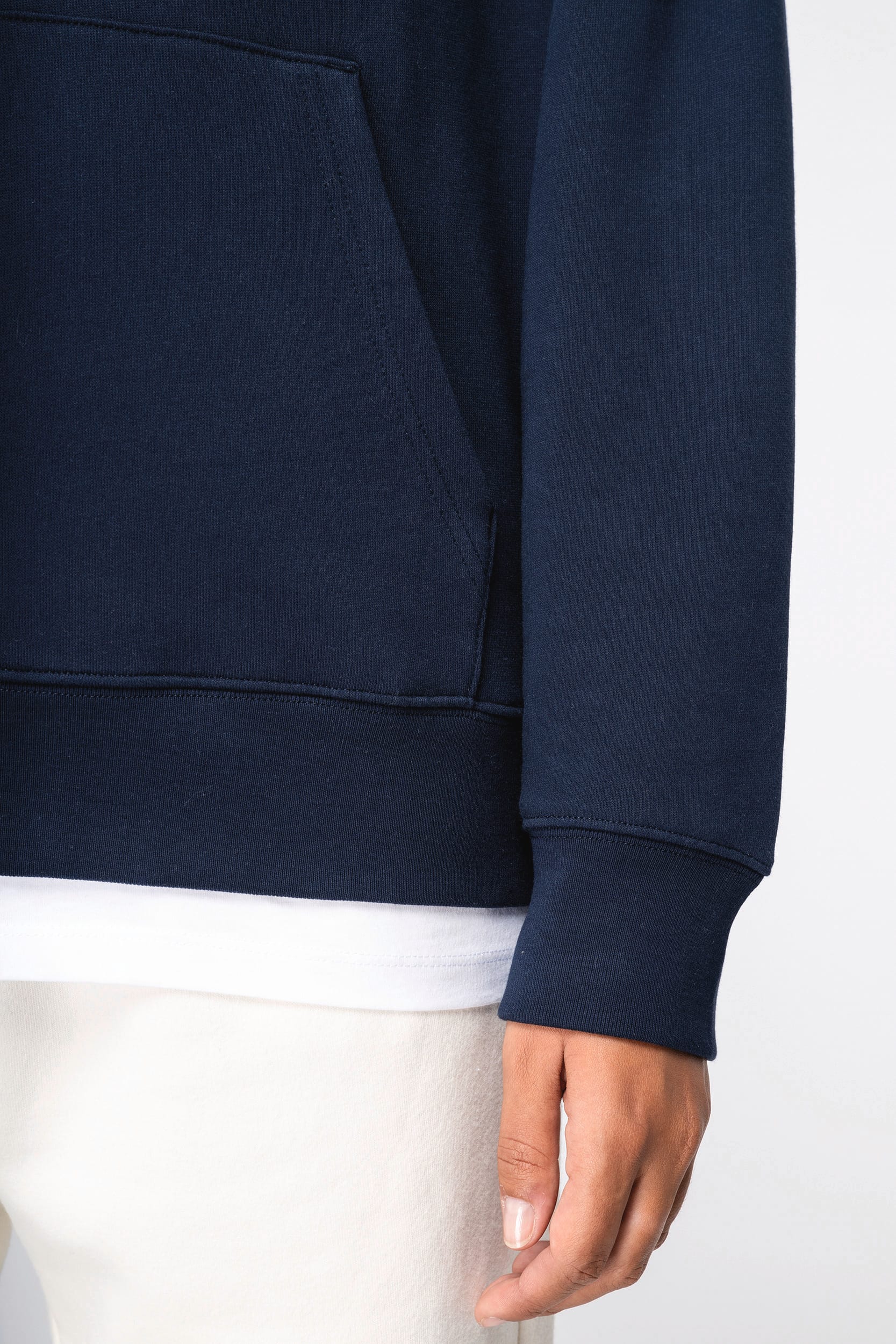 Sweat-shirt écoresponsable à capuche à épaules tombantes molleton gratté unisexe - Image 5