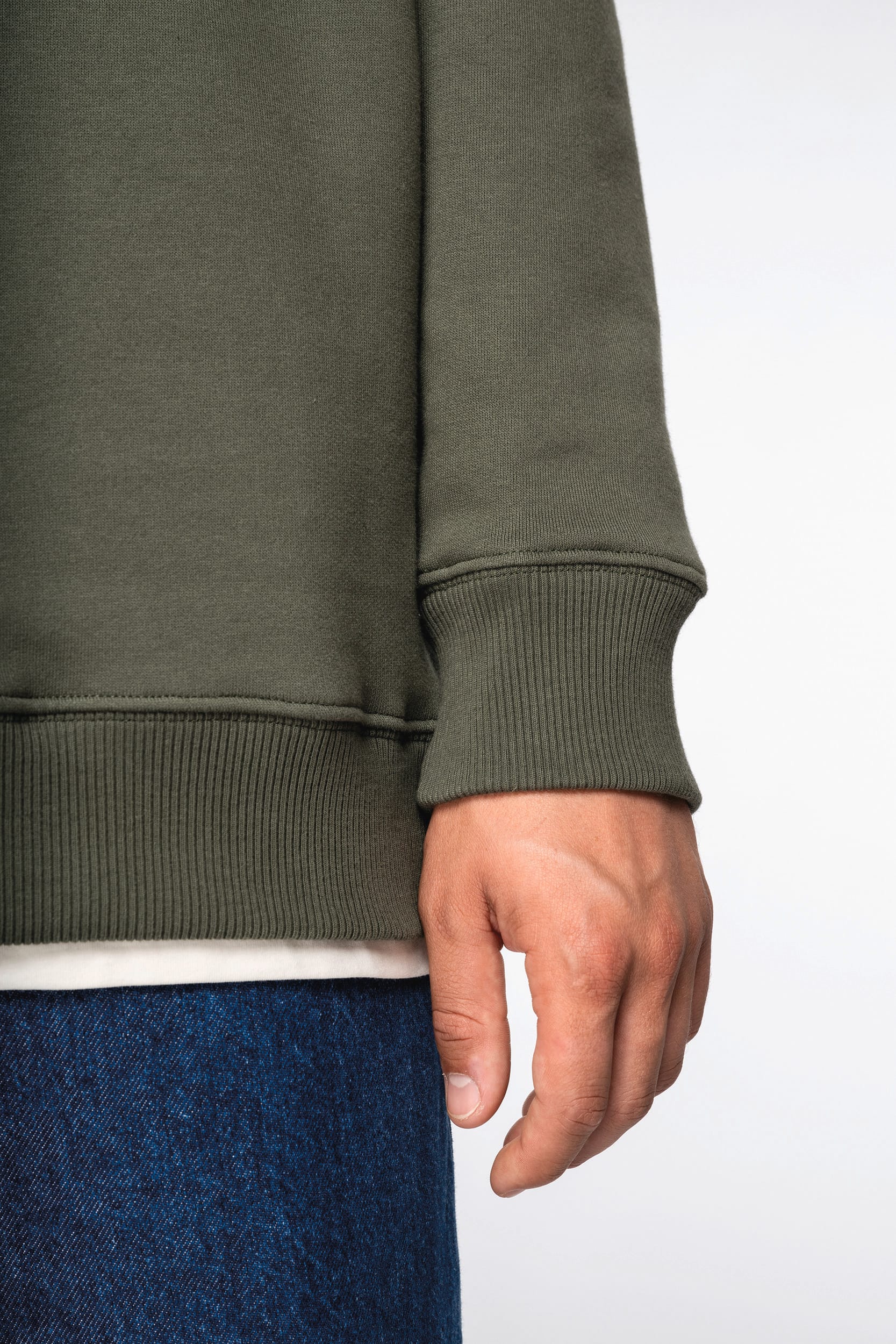 Sweat-shirt écoresponsable à col rond oversize unisexe - Image 8