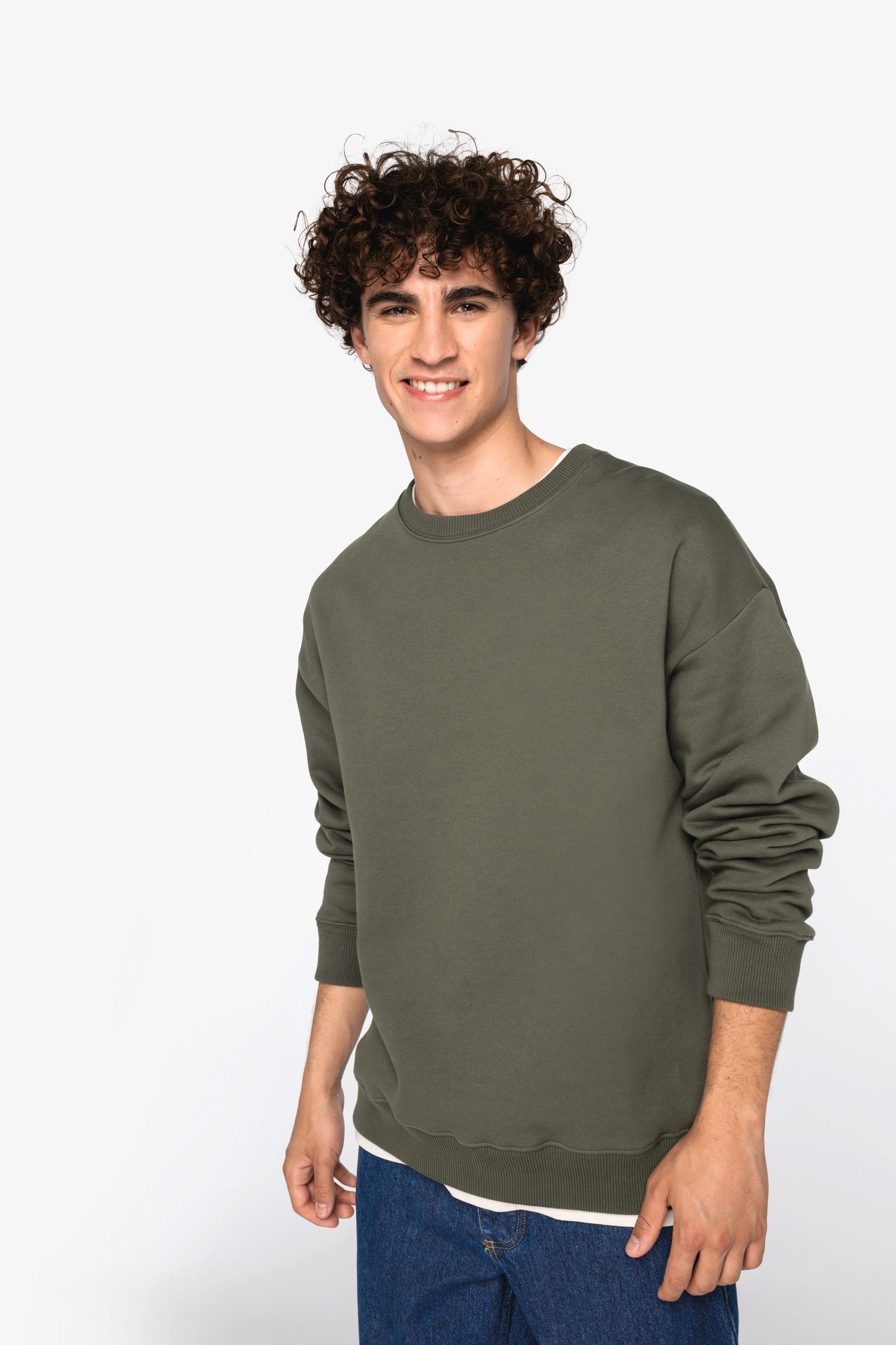 Felpa girocollo unisex oversize ecosostenibile