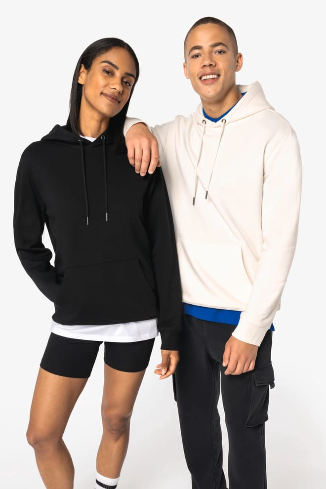 Eco-friendly unisex hooded sweatshirt