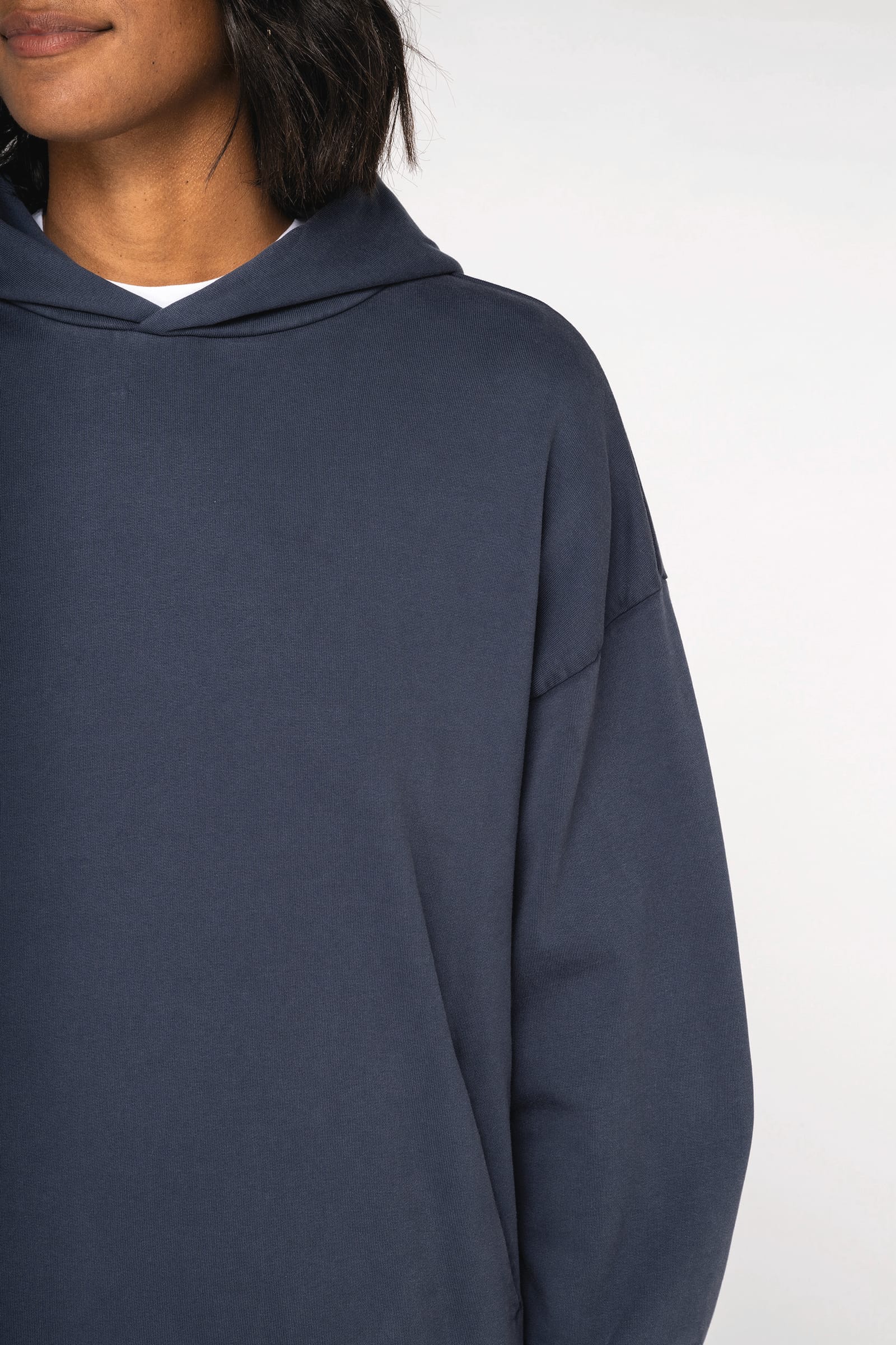 Duurzame uniseks oversized verwassen sweater met capuchon