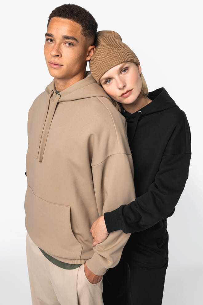 Eco-friendly unisex oversized hooded sweatshirt