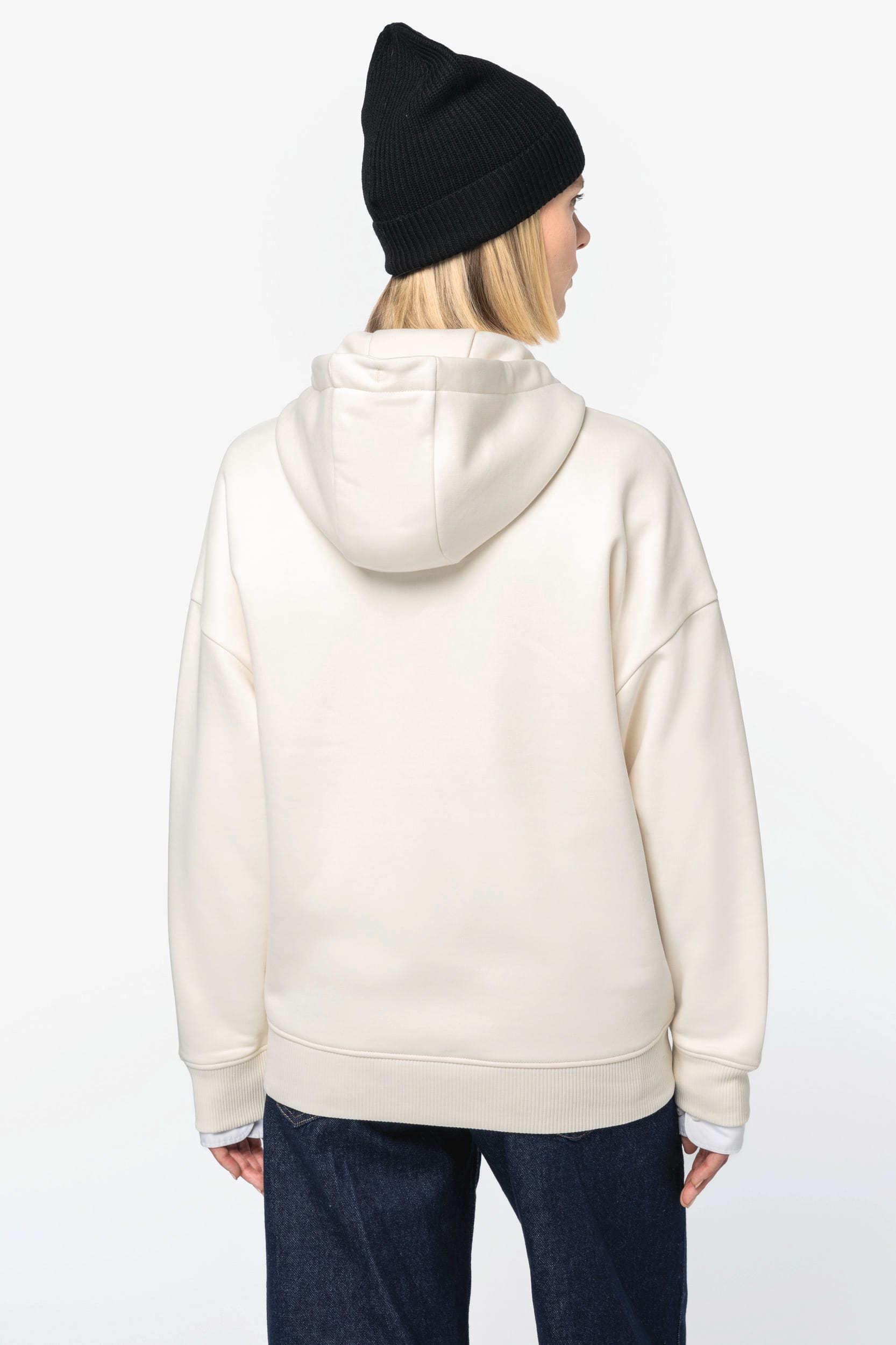 Sudadera sostenible con cremallera y capucha oversize unisex