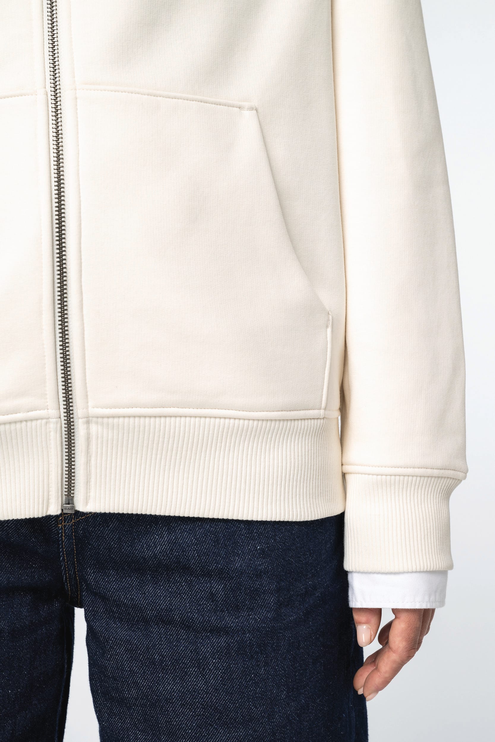 Sudadera sostenible con cremallera y capucha oversize unisex