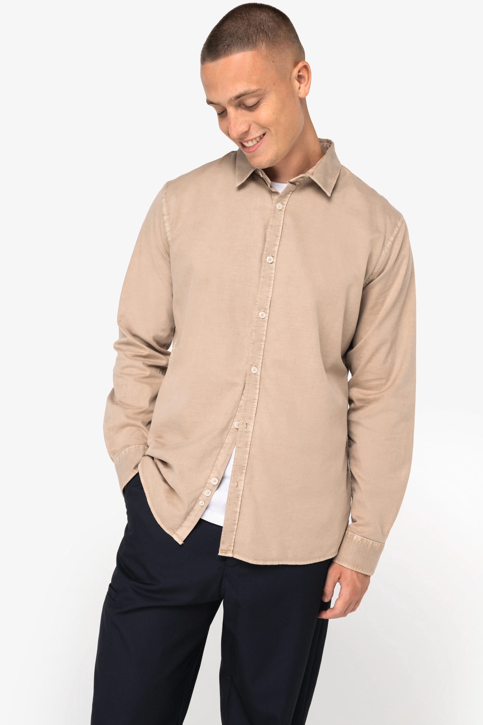 Chemise écoresponsable délavée homme - Image 3