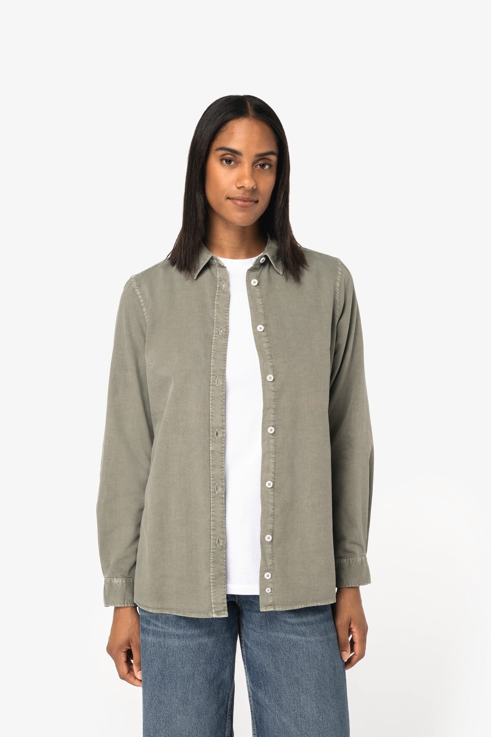 Chemise écoresponsable délavée femme - Image 4