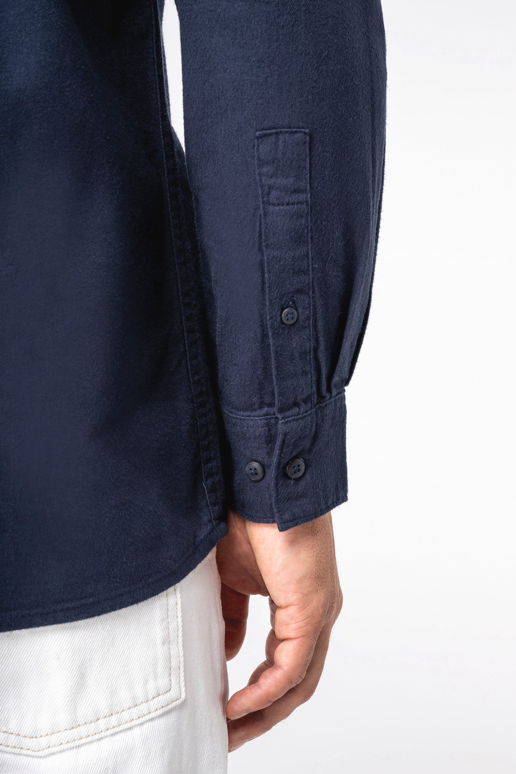 Camisa eco-responsável em flanela de homem