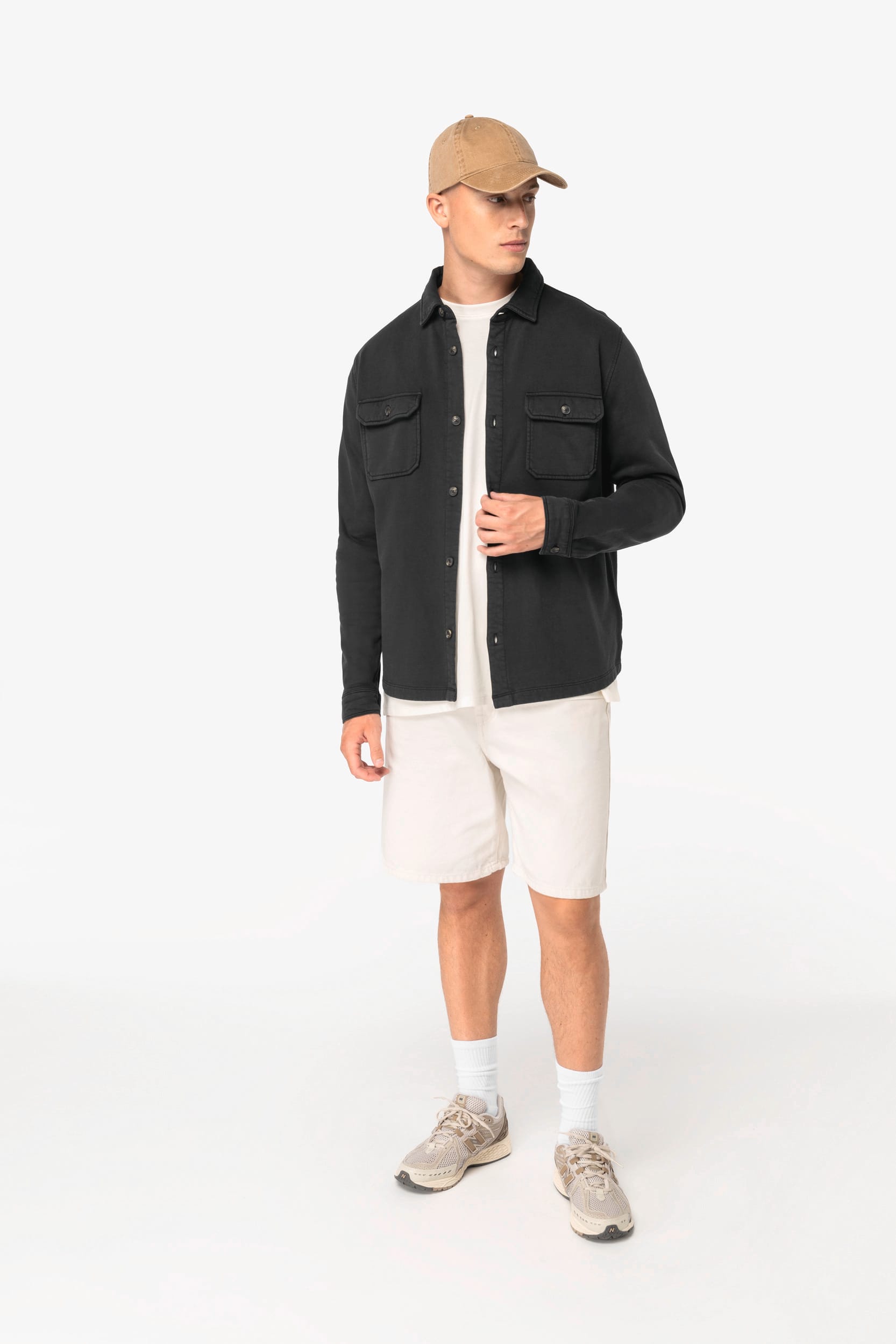 Surchemise écoresponsable délavée en molleton gratté homme - Image 2