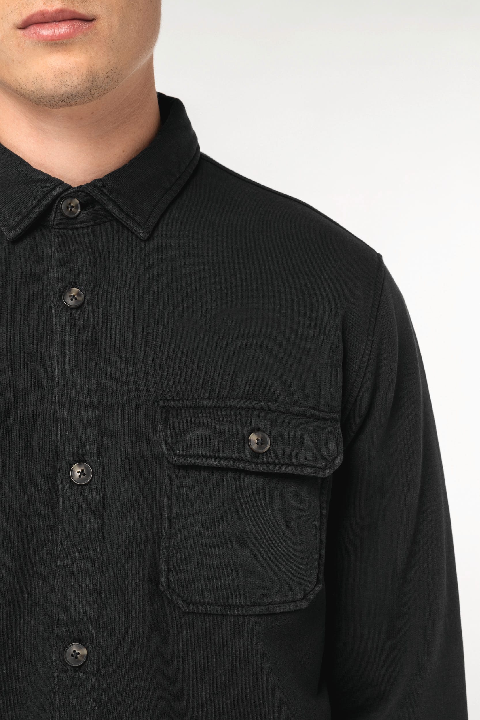 Surchemise écoresponsable délavée en molleton gratté homme - Image 6