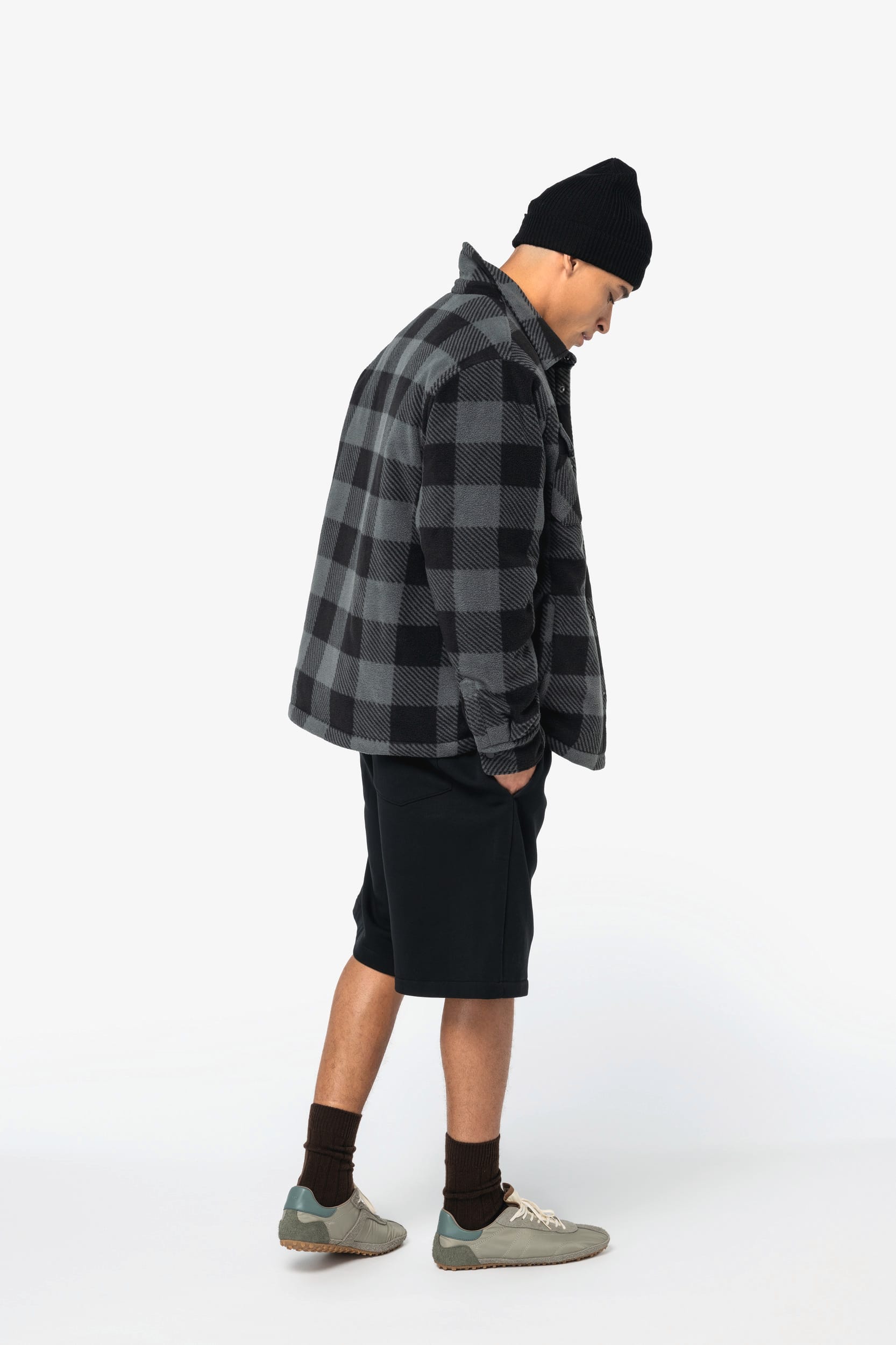 Sobrecamisa acolchada a cuadros sostenible hombre