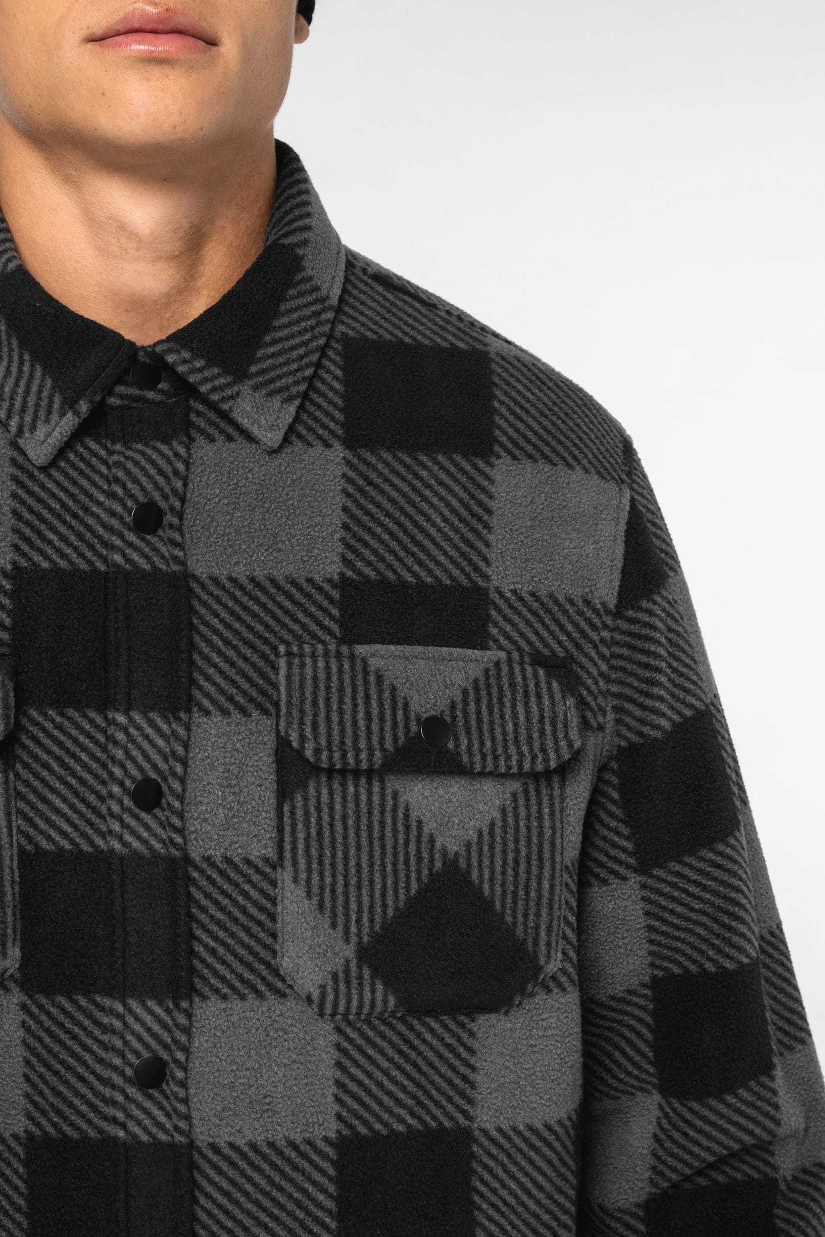 Sobrecamisa acolchada a cuadros sostenible hombre