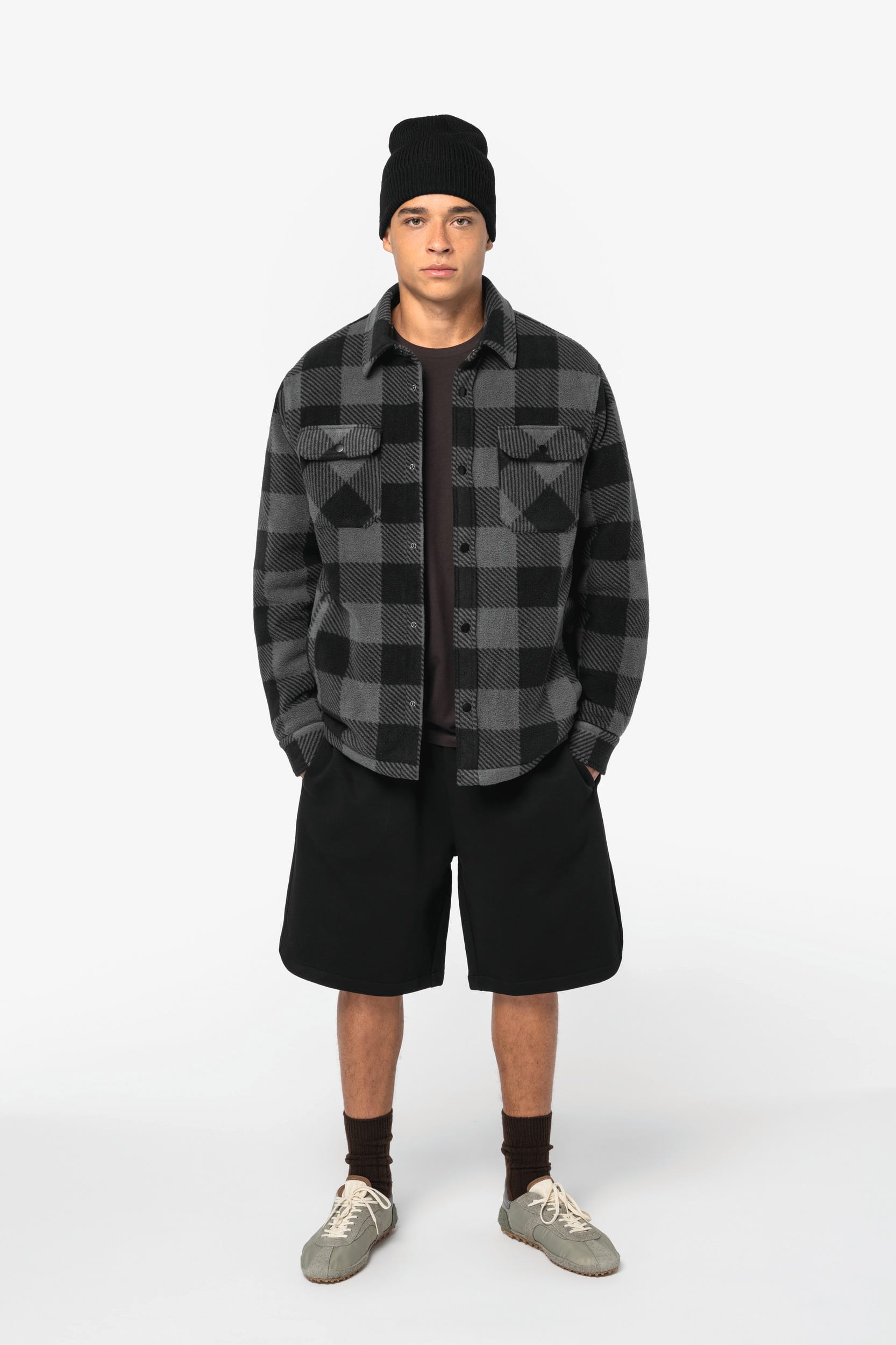 Sobrecamisa acolchada a cuadros sostenible hombre