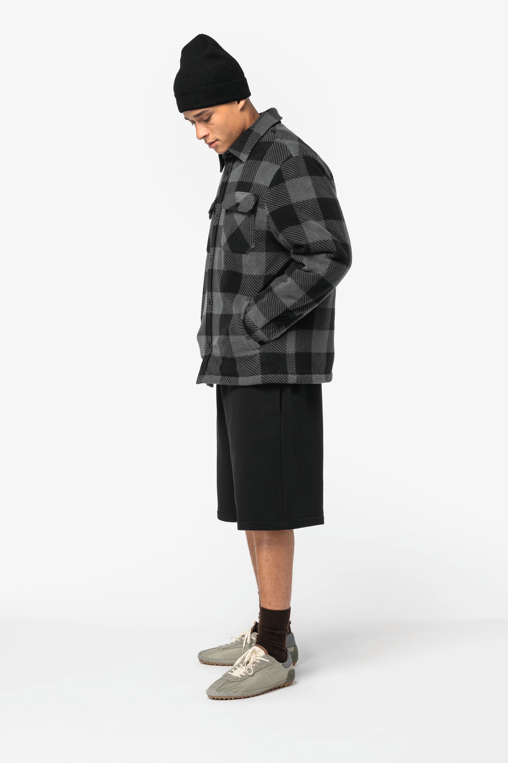 Sobrecamisa acolchada a cuadros sostenible hombre