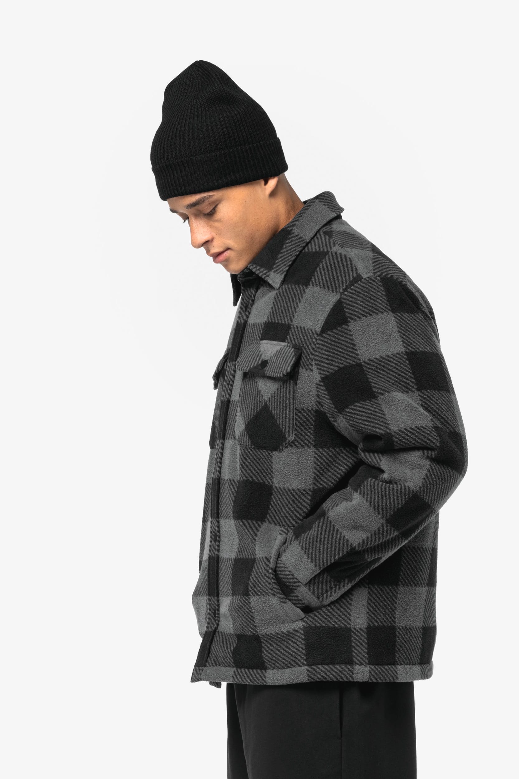 Sobrecamisa acolchada a cuadros sostenible hombre