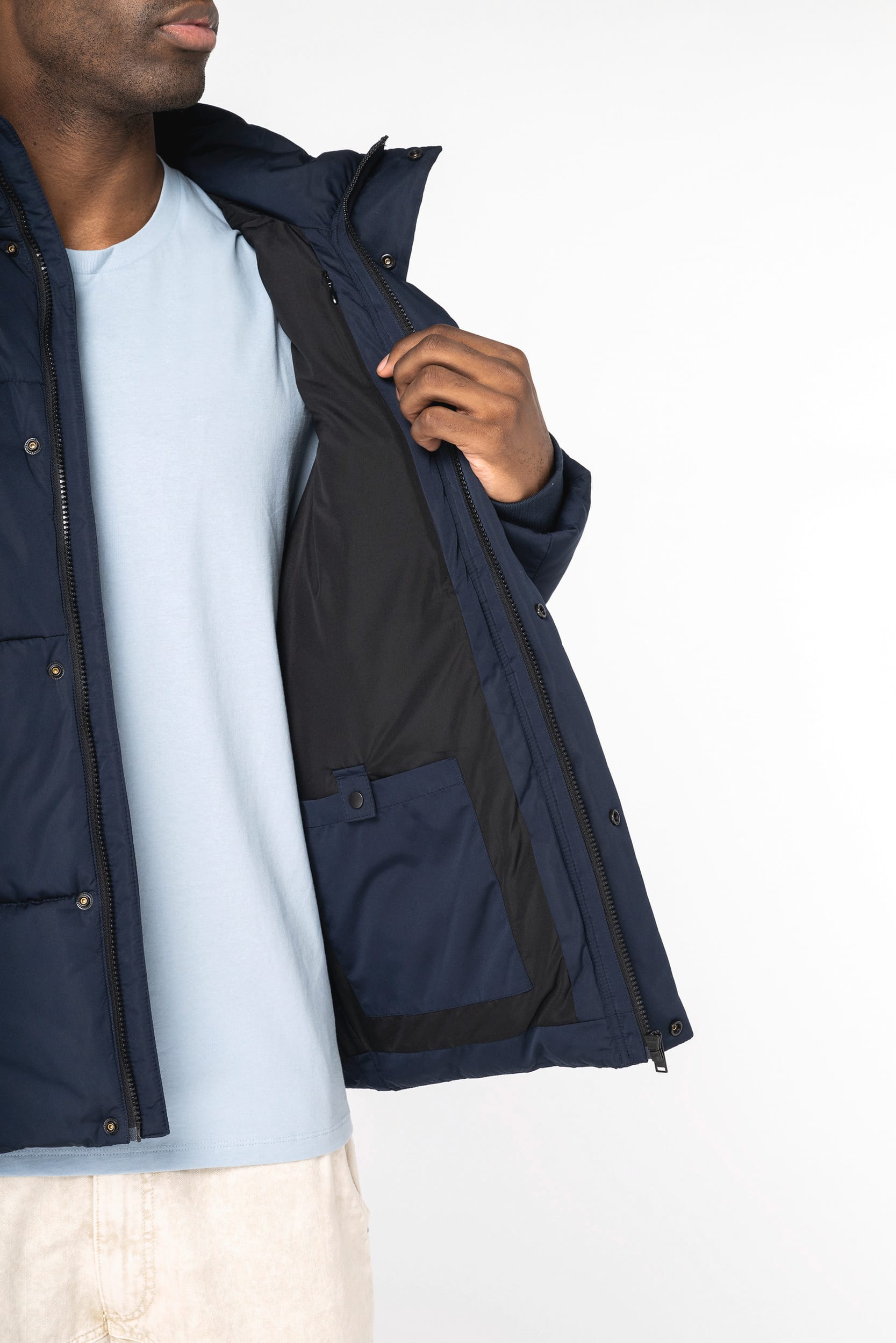 Blusão acolchoado reciclado de homem