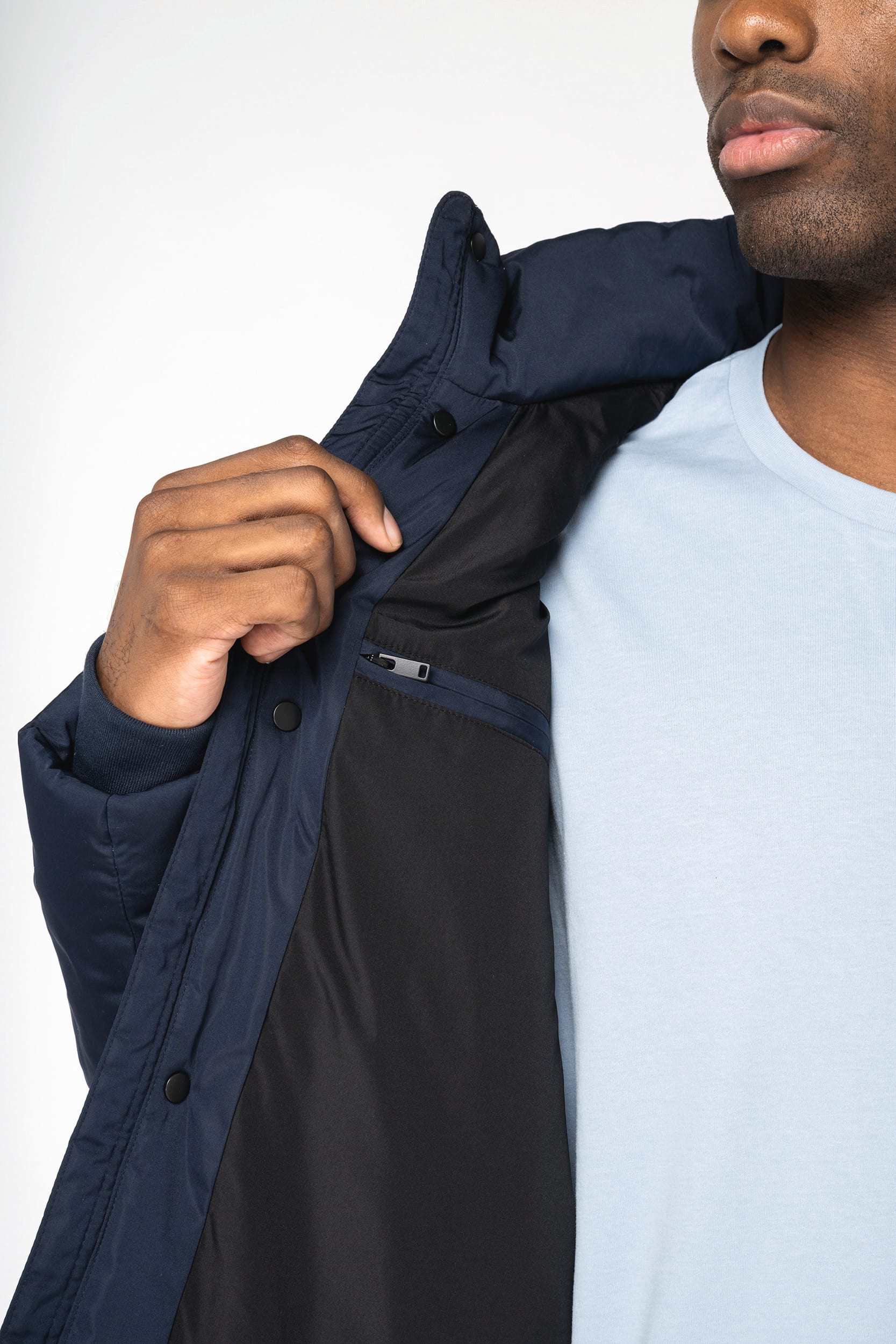 Blusão acolchoado reciclado de homem