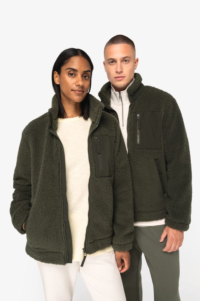 Eco-friendly unisex sherpa jacket