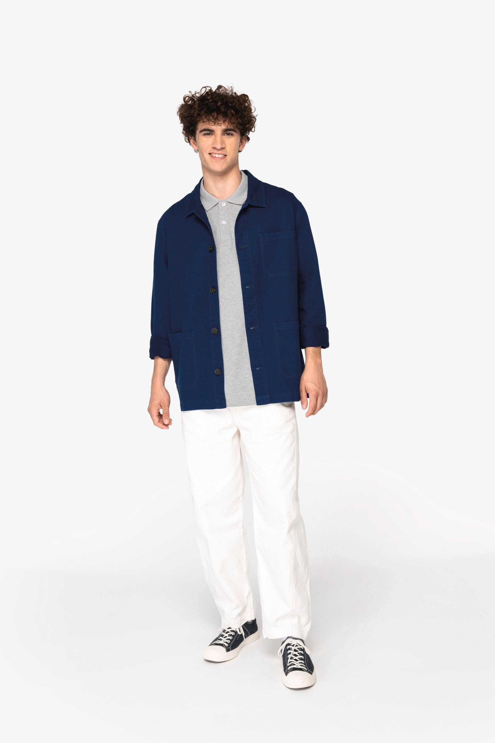 Veste worker écoresponsable délavée homme