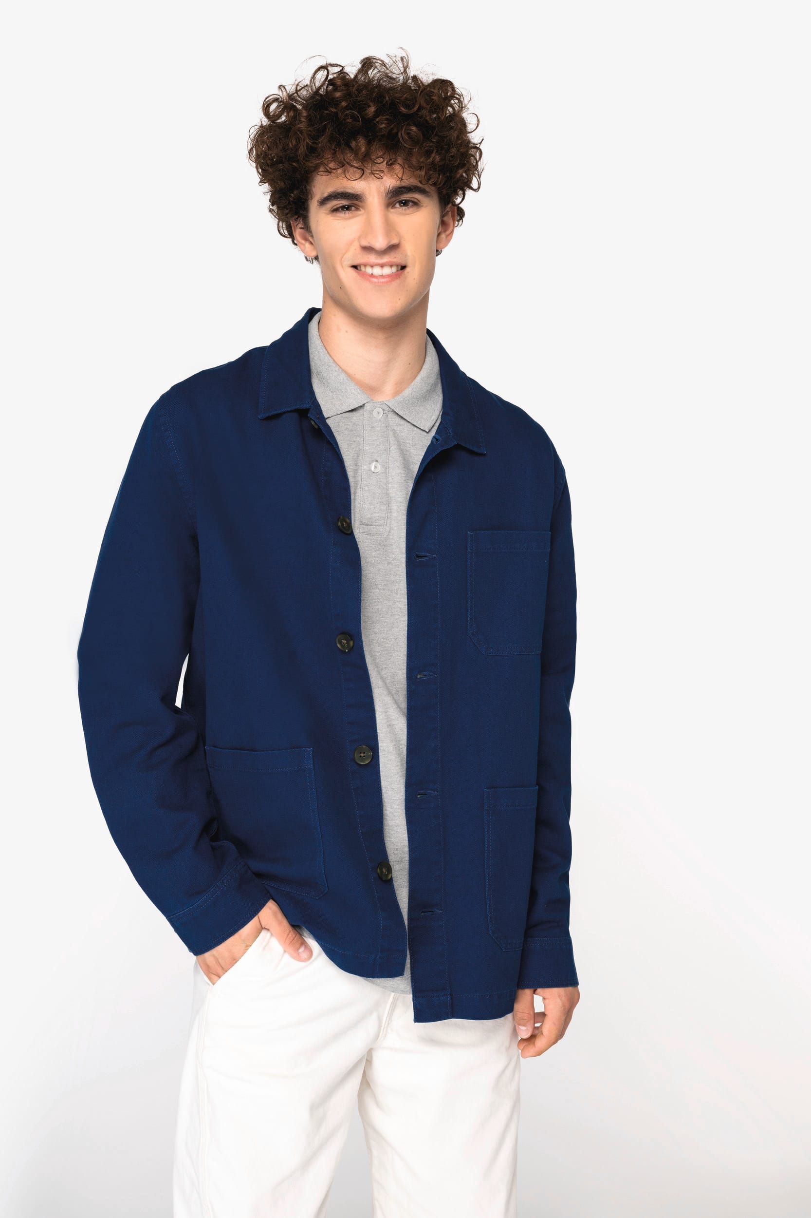 Veste worker écoresponsable délavée homme