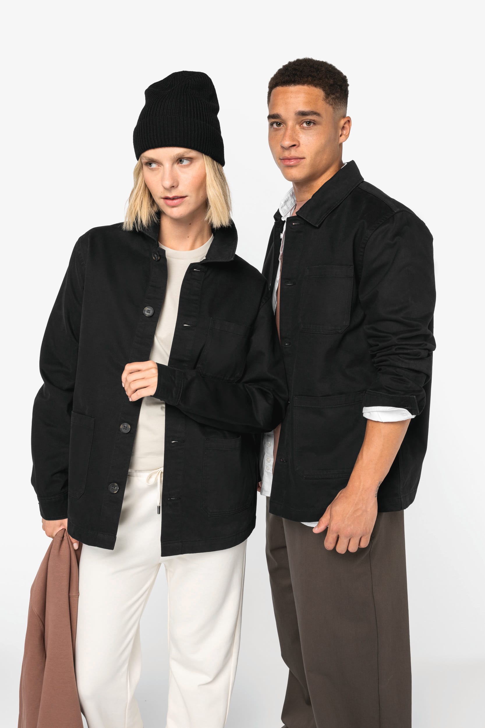 Veste worker écoresponsable délavée unisexe