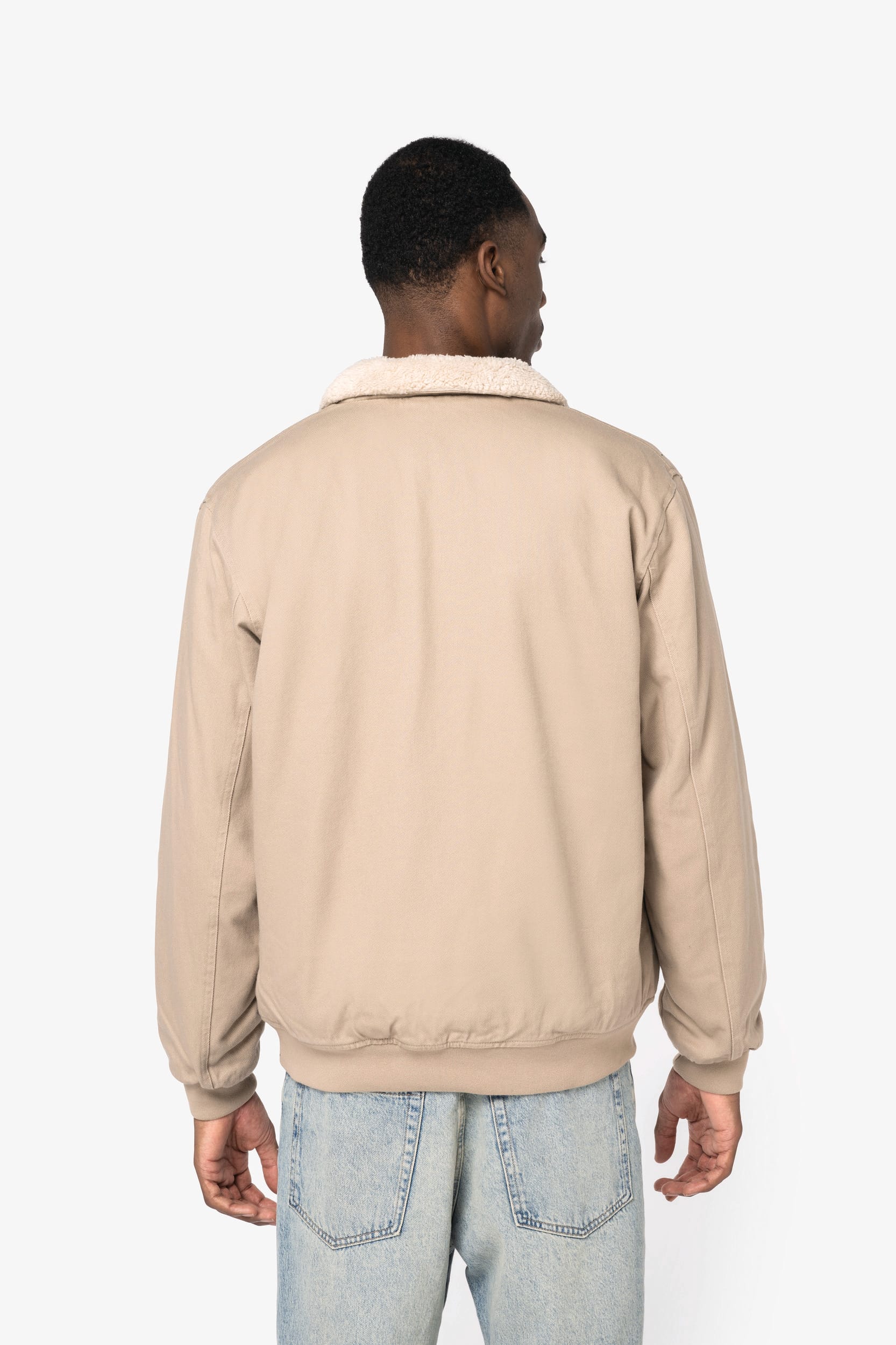 Blusão eco-responsável com gola em sherpa unissexo