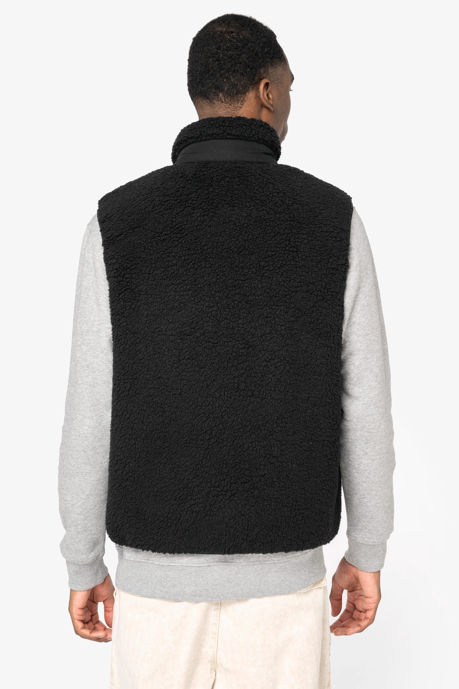 Ecologische uniseks bodywarmer van sherpa