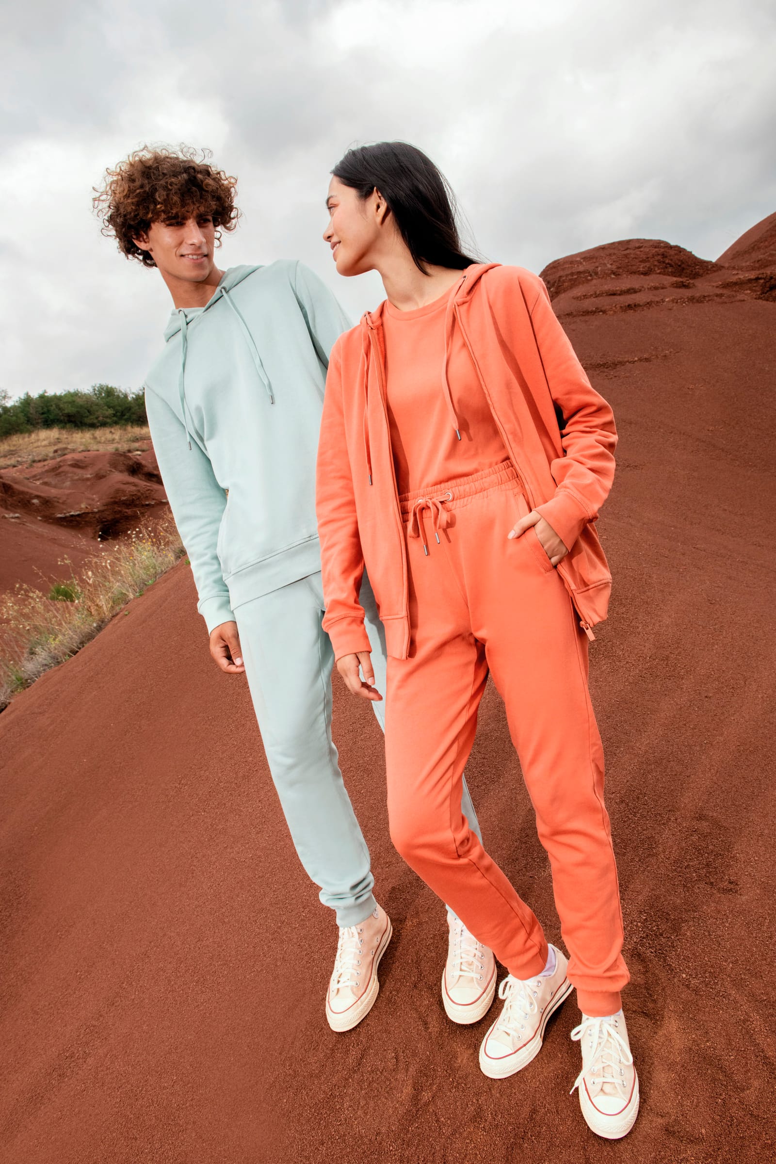 Ecologische uniseks sweater met capuchon French Terry