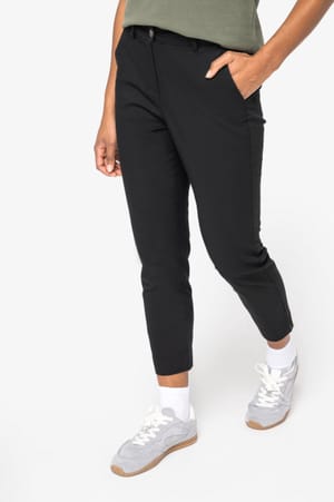 Ecologische enkellange chinobroek dames