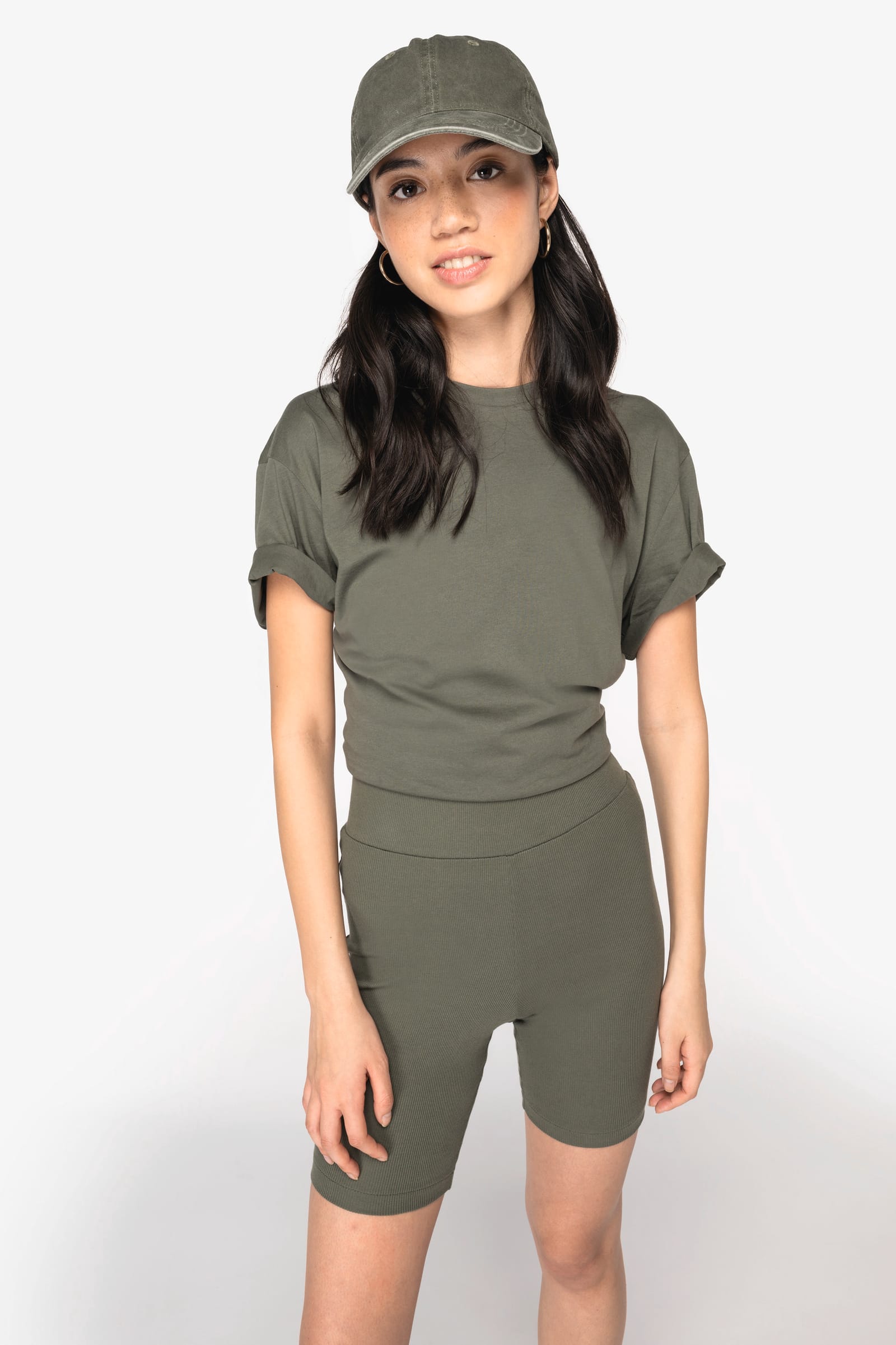 Ecologische geribde damesshort
