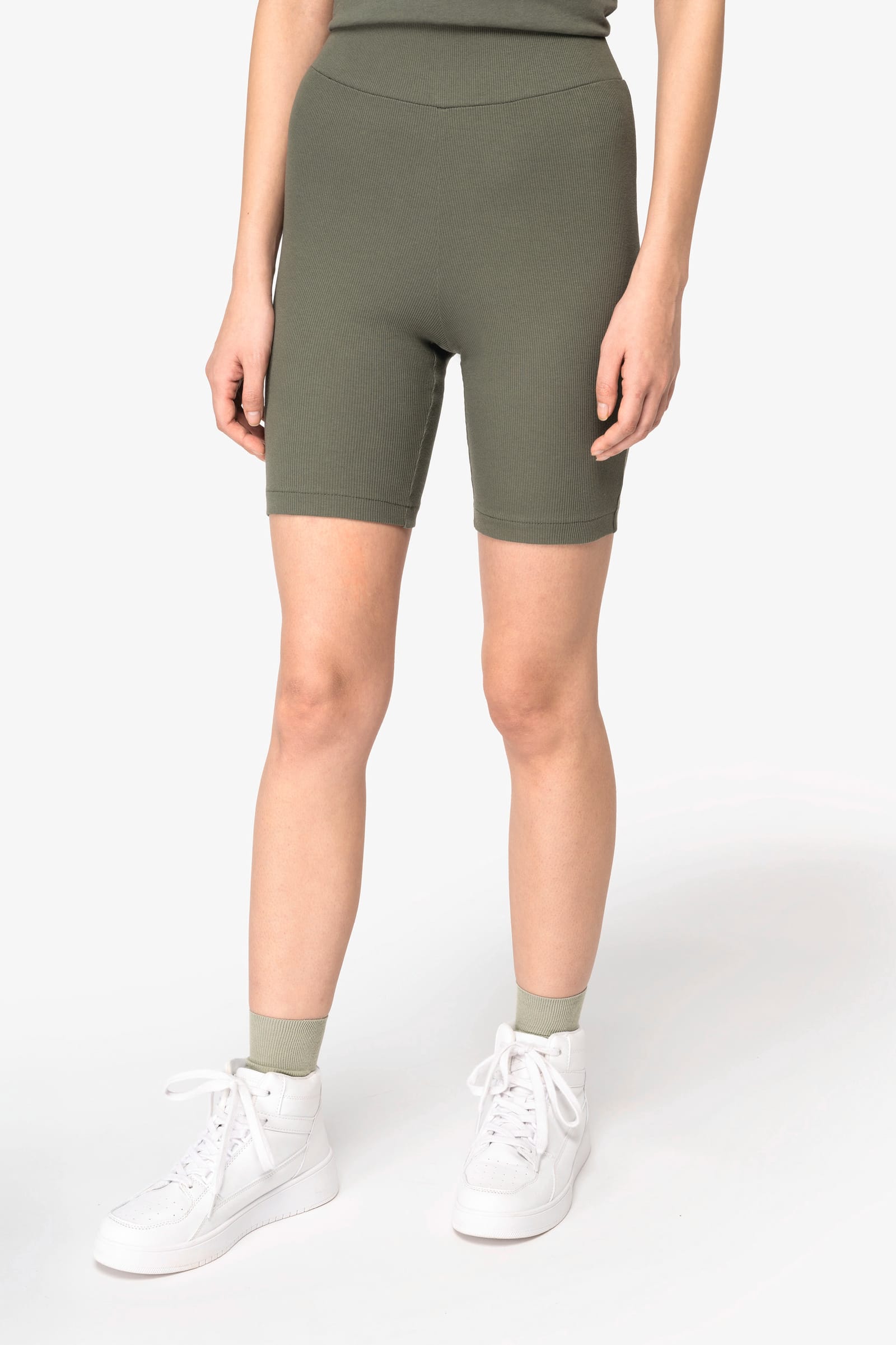 Ecologische geribde damesshort