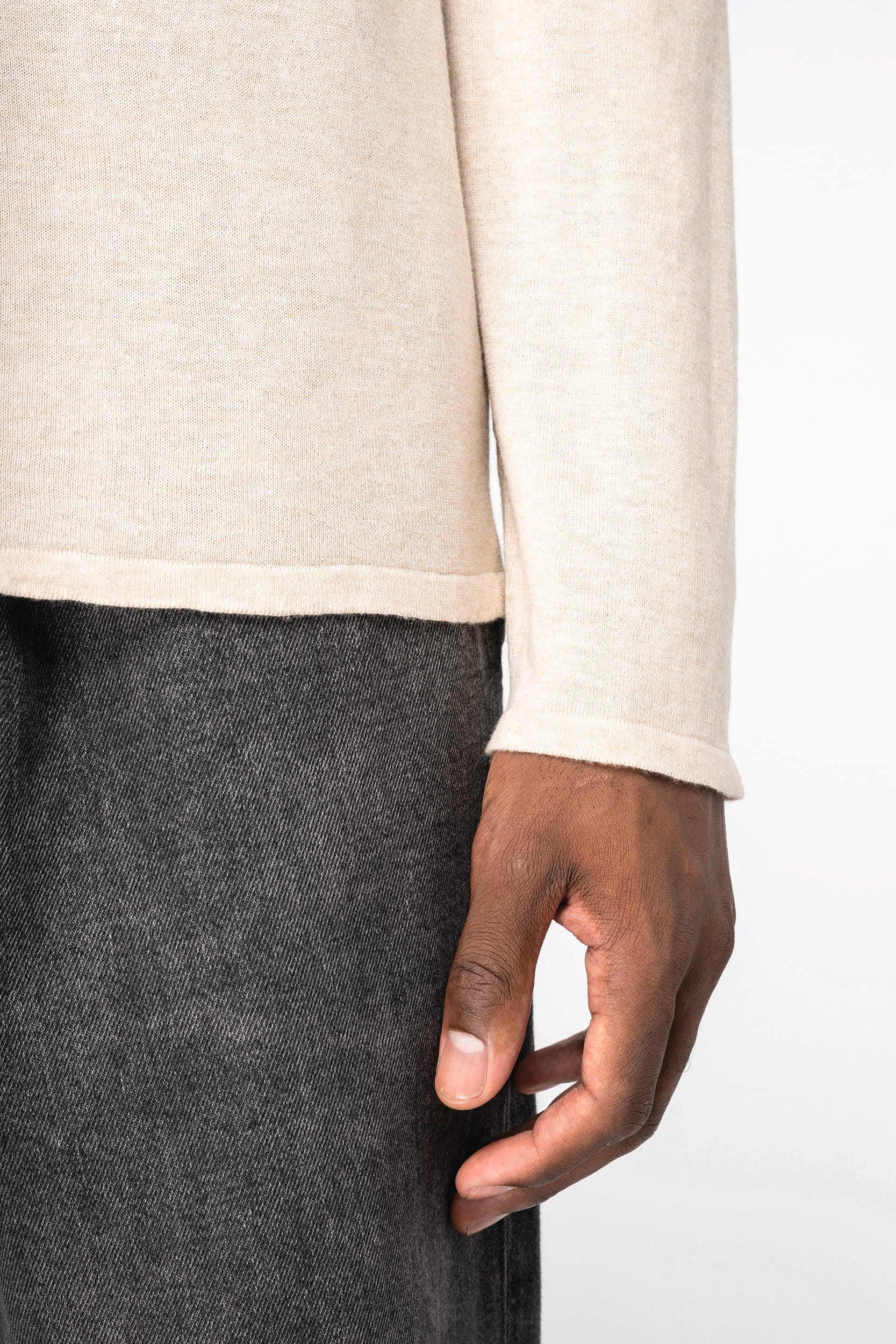 Camisola eco-responsável decote redondo em liocel de homem