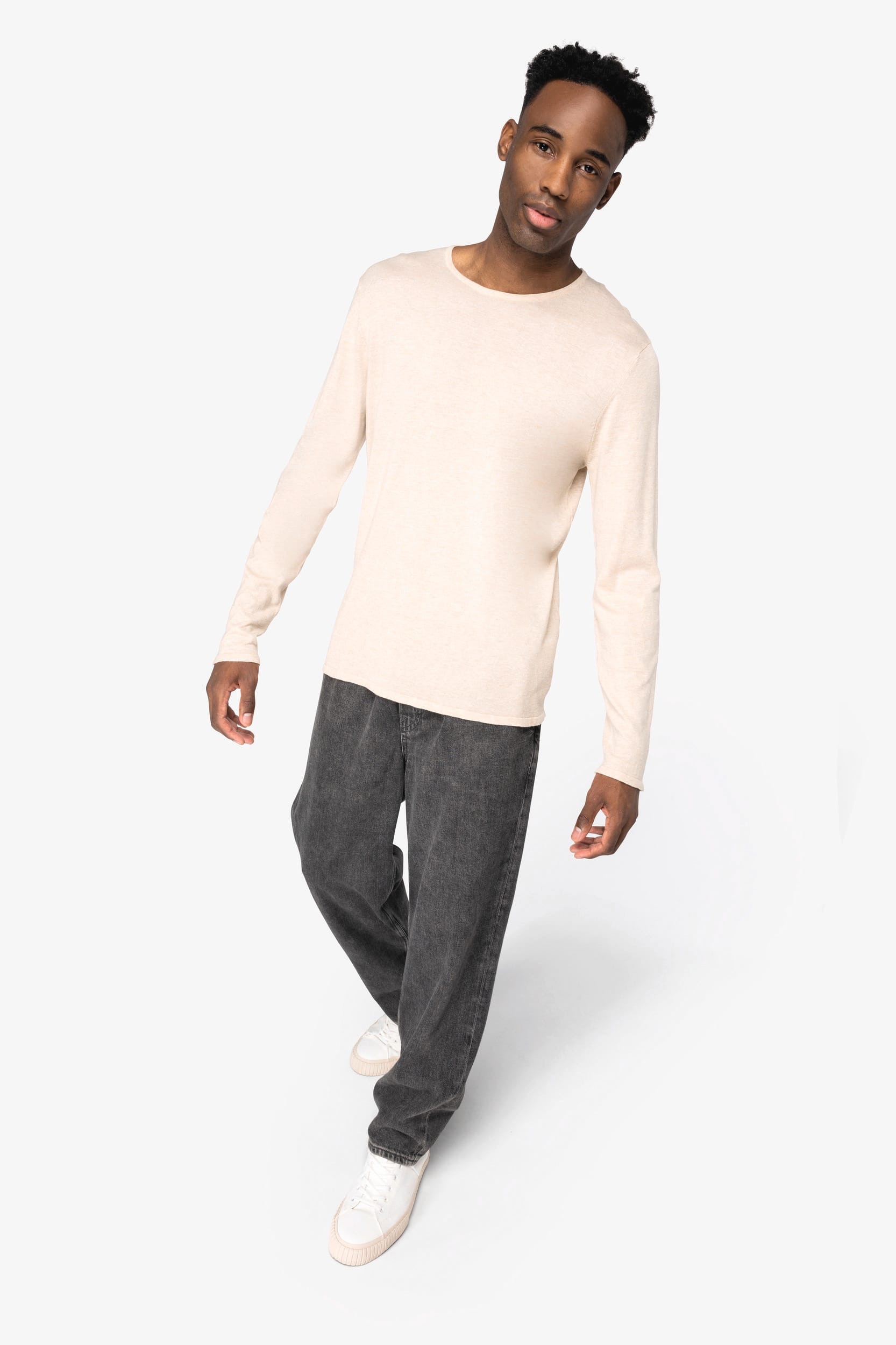 Camisola eco-responsável decote redondo em liocel de homem