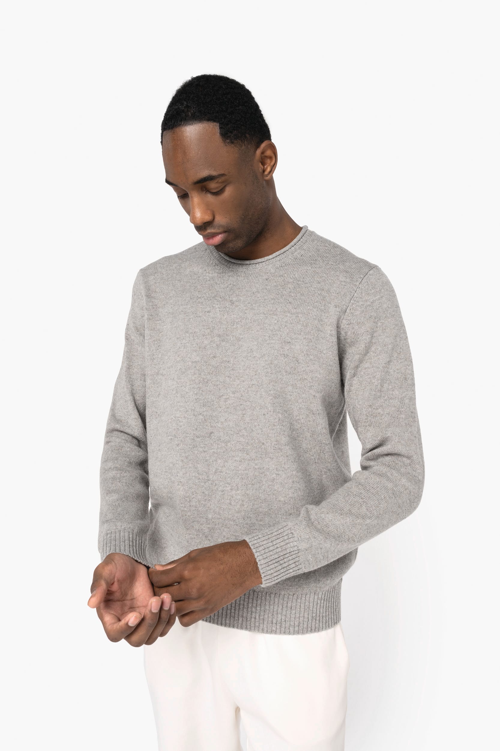 Camisola eco-responsável em lã Merino de homem