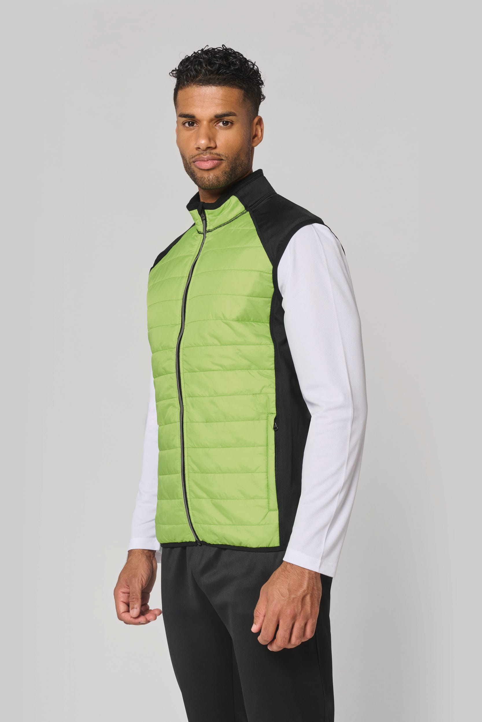 Veste sport bi-matière sans manches unisexe - Image 1