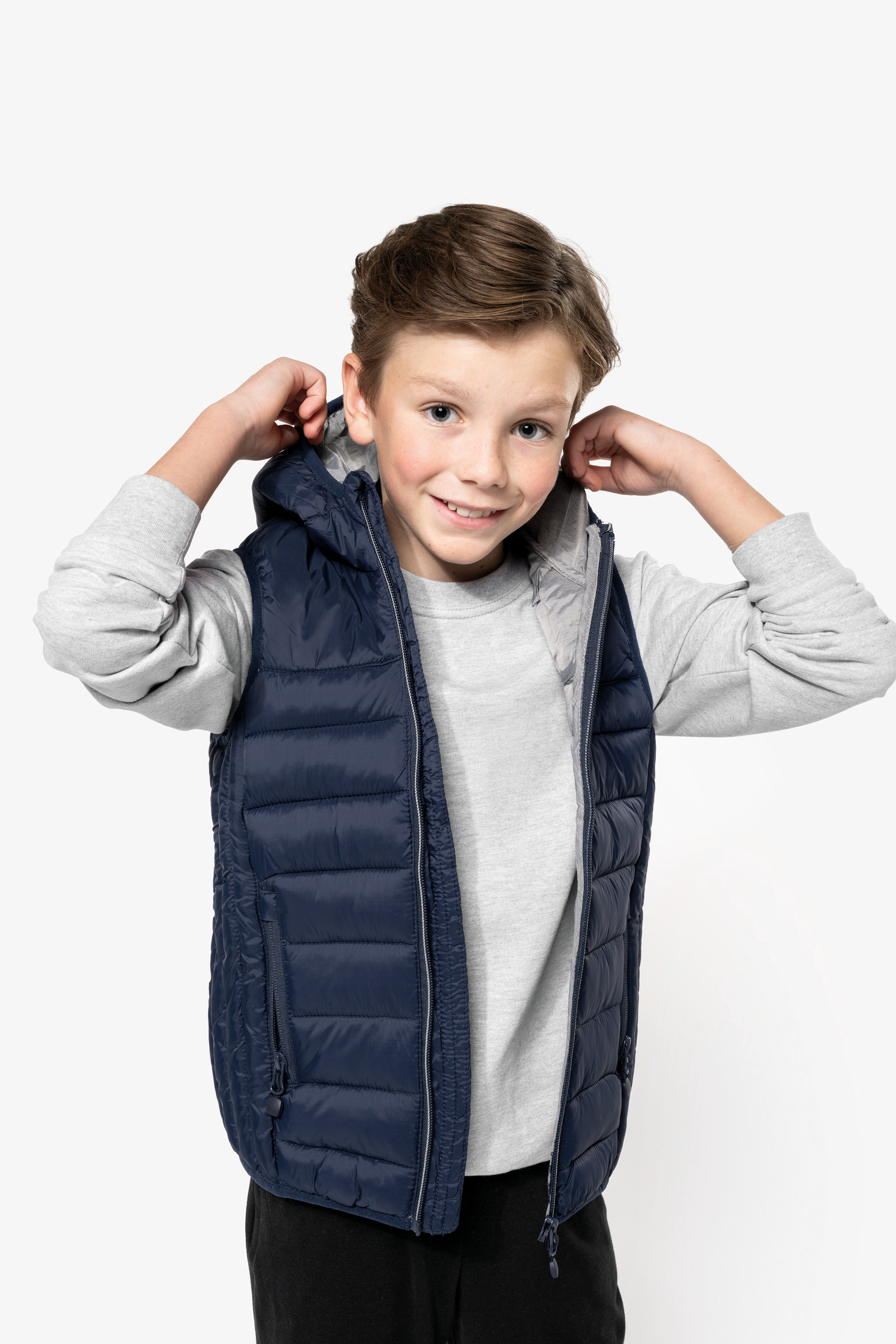 Bodywarmer met capuchon kids