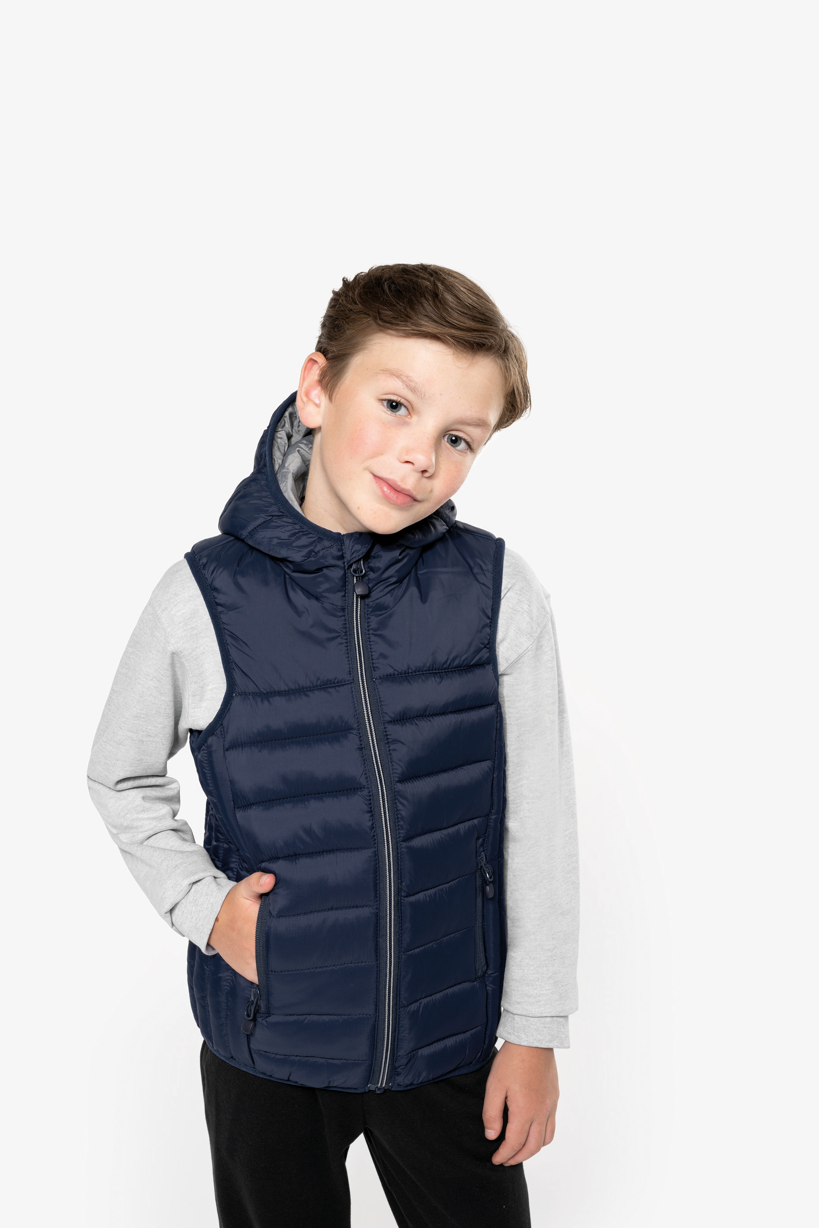Bodywarmer met capuchon kids