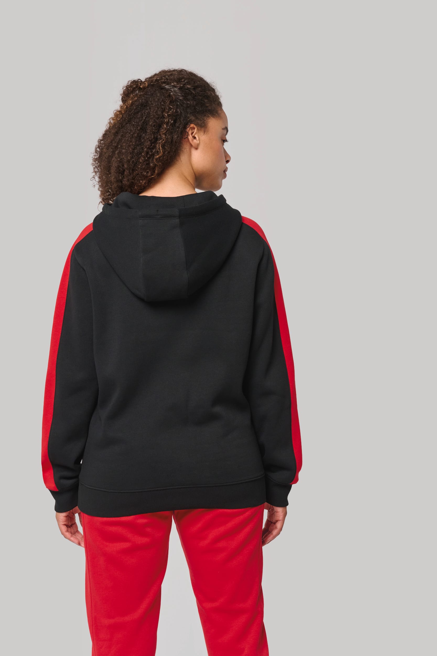 Sudadera de equipo bicolor con capucha unisex