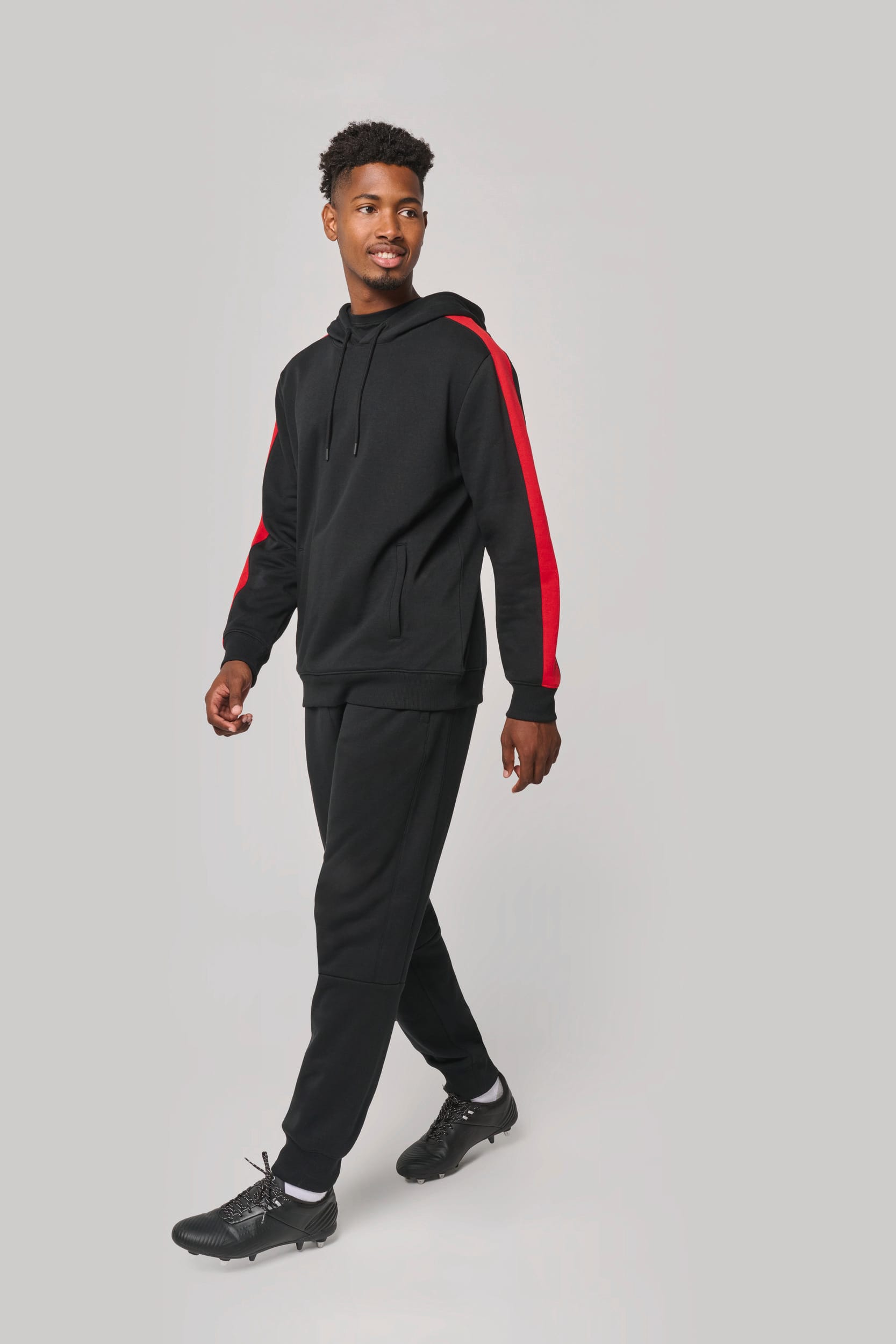 Sudadera de equipo bicolor con capucha unisex