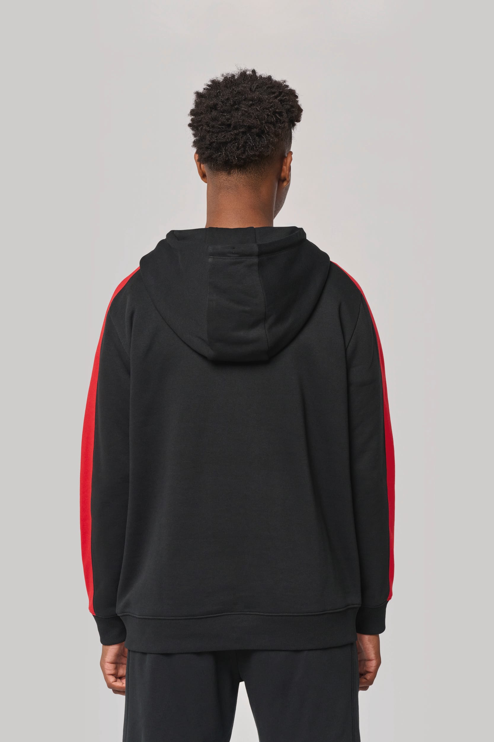 Sudadera de equipo bicolor con capucha unisex