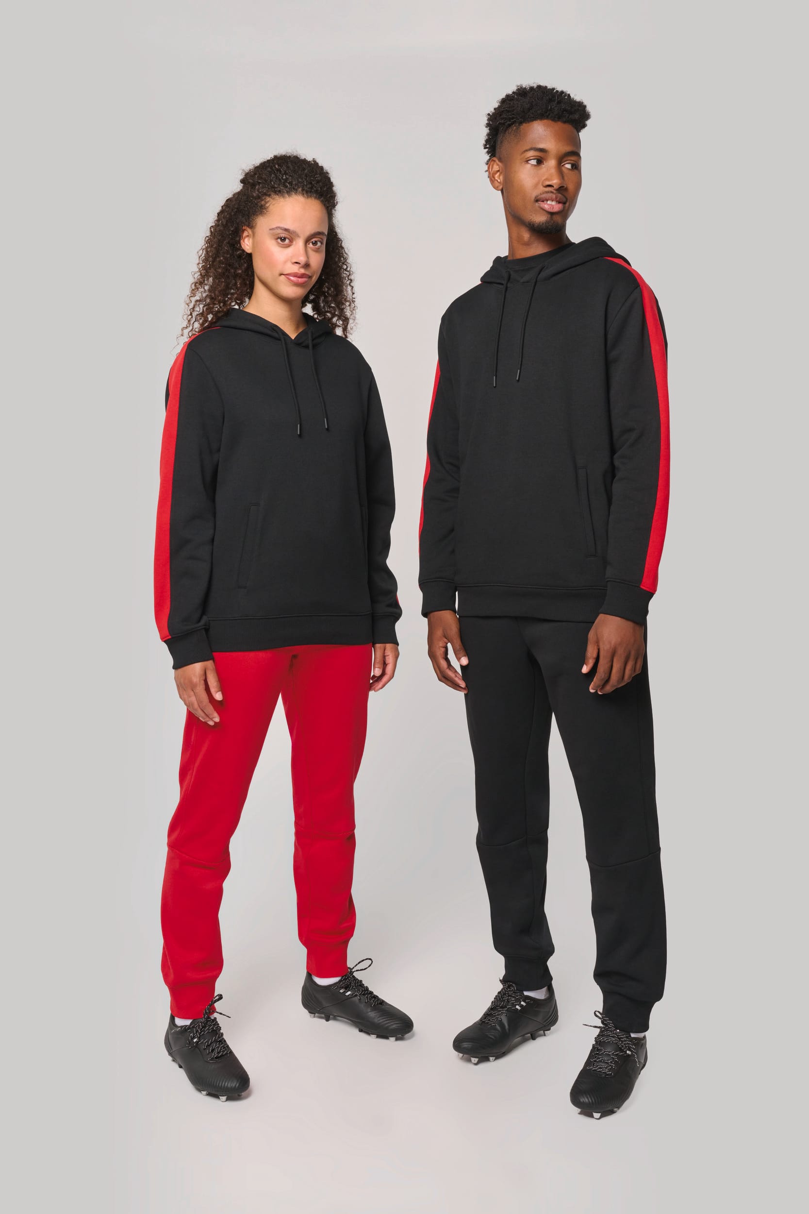Sweat-shirt à capuche teamwear bicolore unisexe