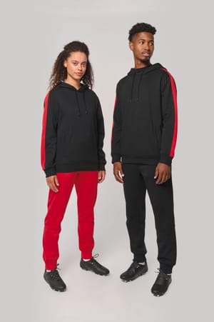Uniseks tweekleurige teamwear hoodie