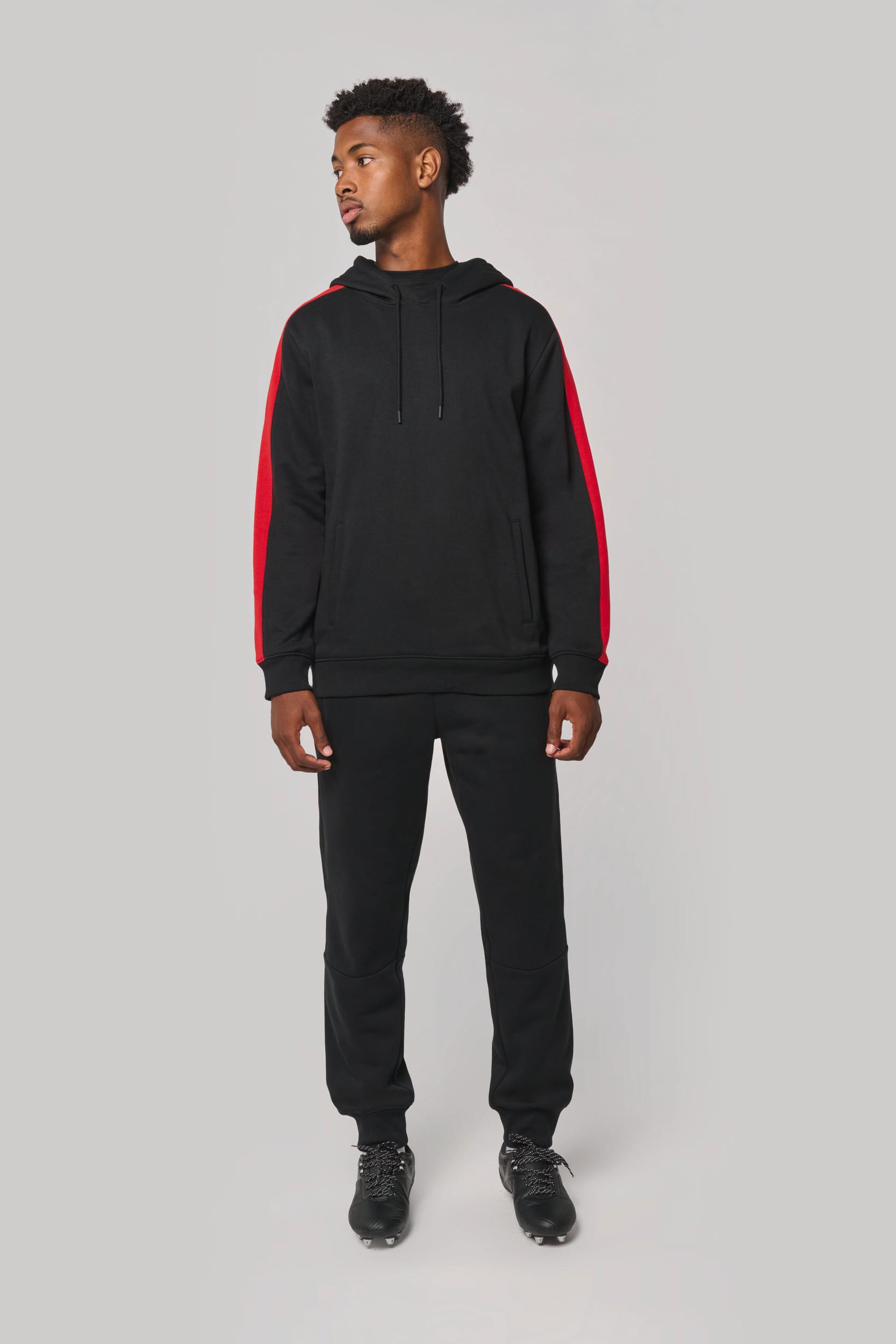Sudadera de equipo bicolor con capucha unisex
