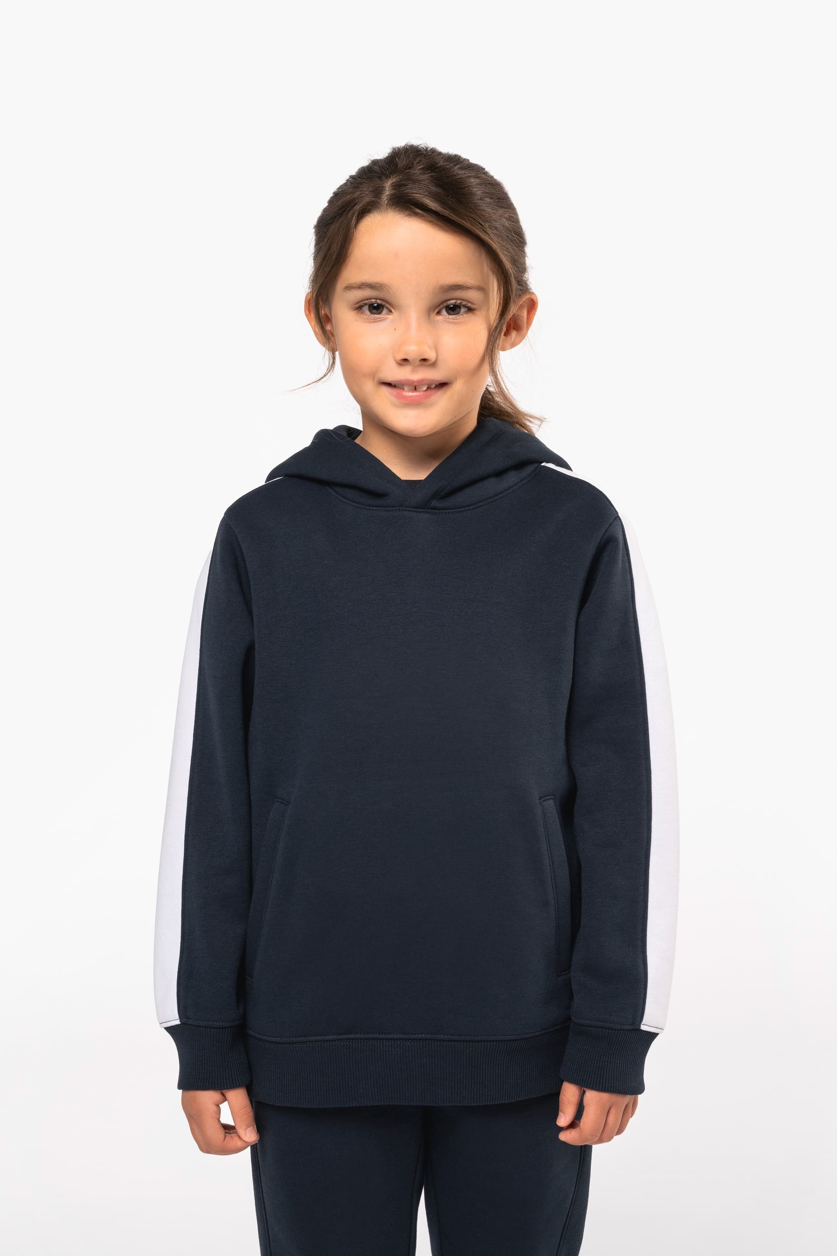 Sudadera de equipo bicolor con capucha infantil