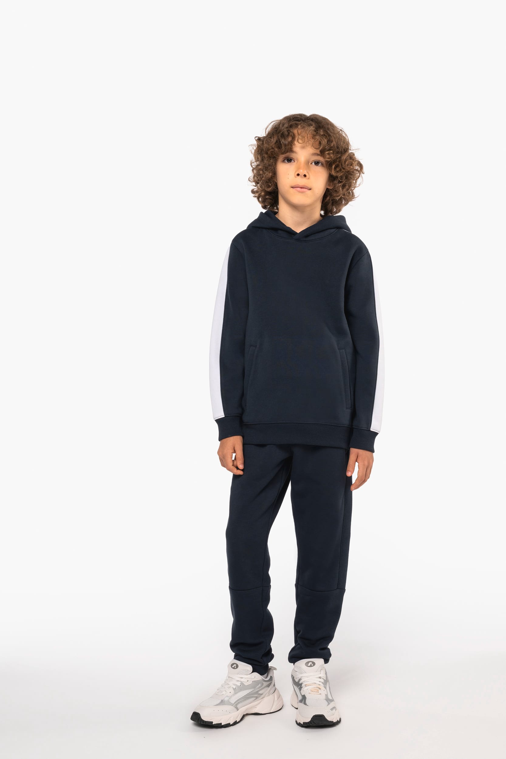 Sudadera de equipo bicolor con capucha infantil