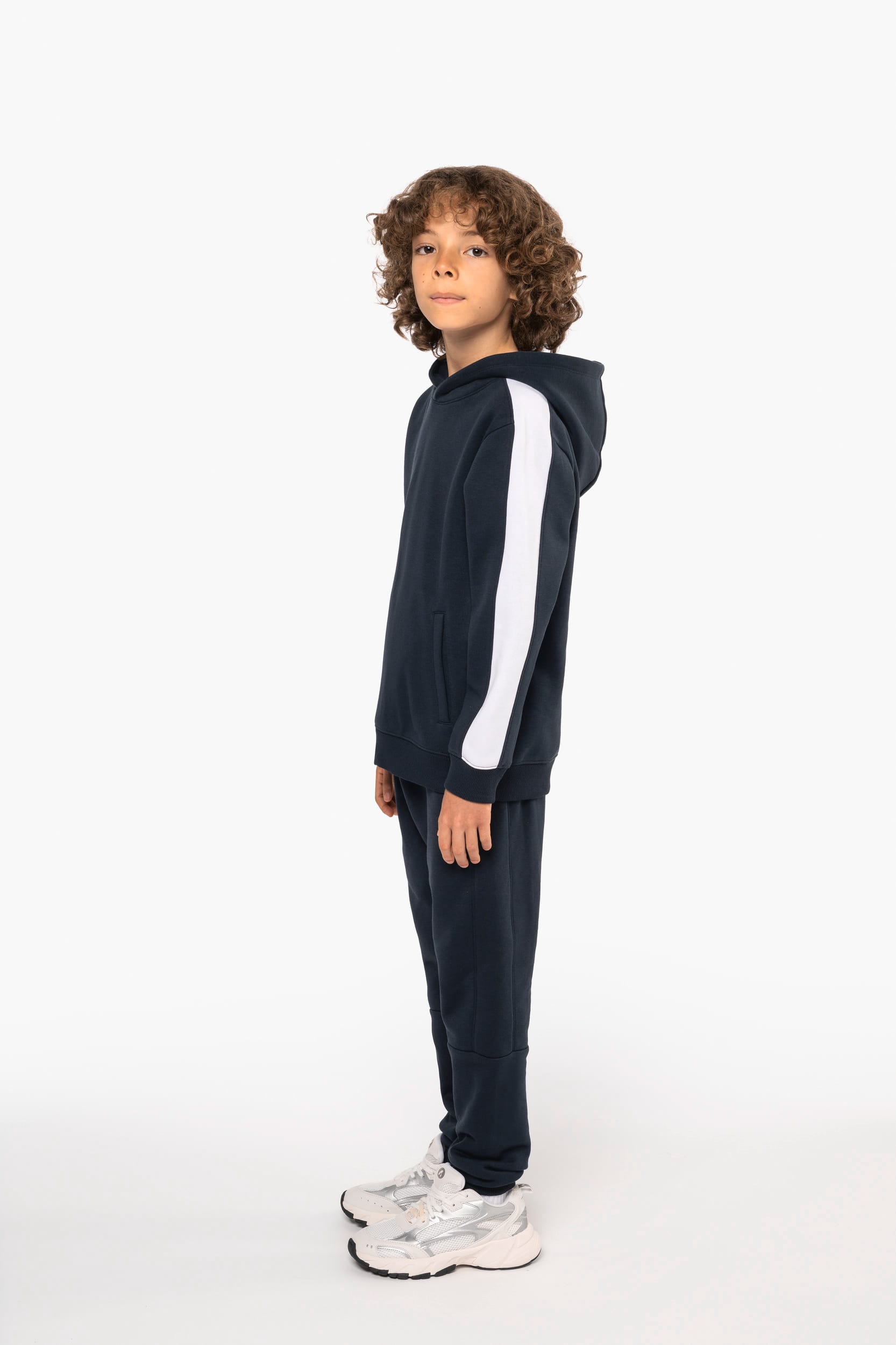 Sudadera de equipo bicolor con capucha infantil