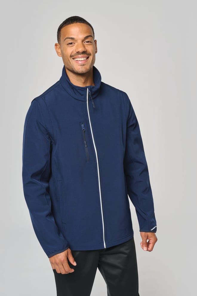 Giacca softshell maniche removibili 