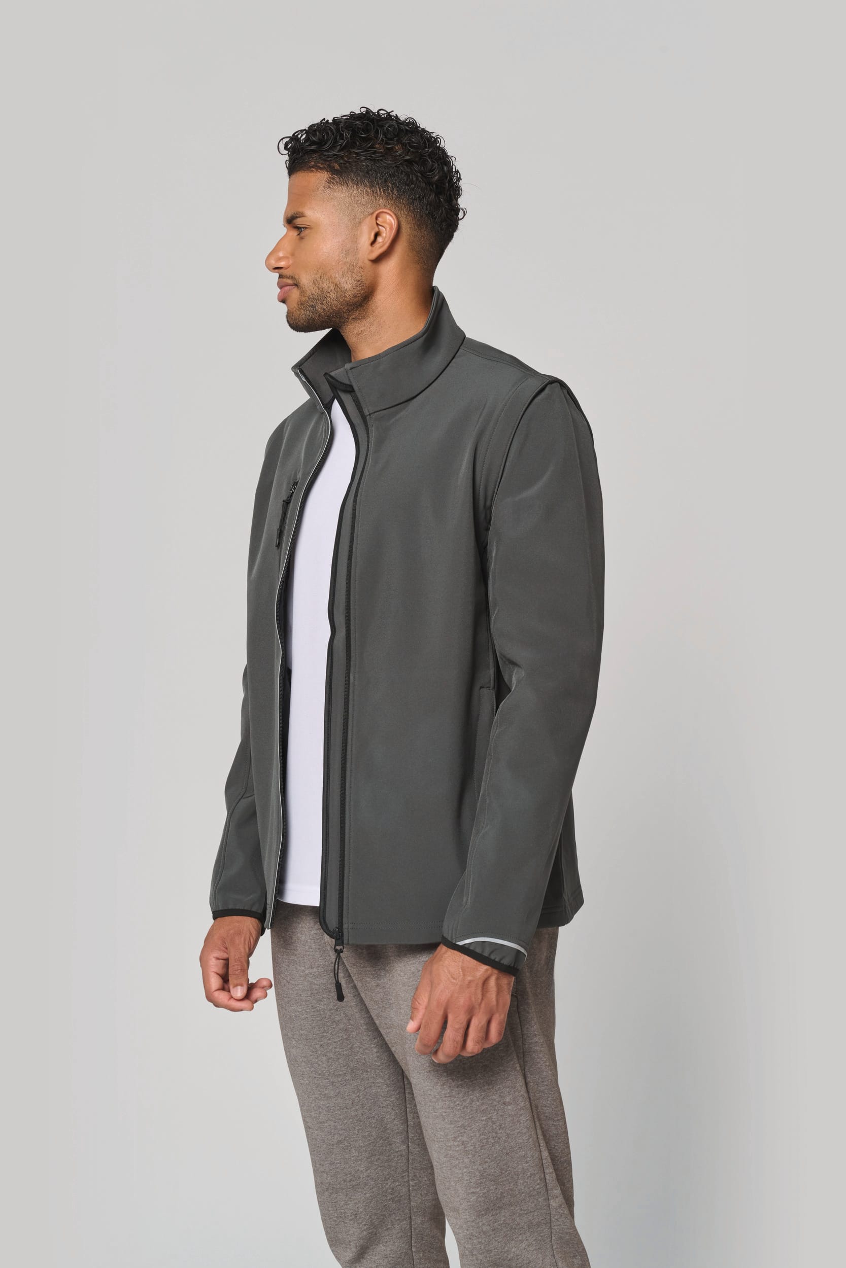 Veste softshell sport manches amovibles unisexe - Image 3