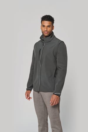 Softshell met afritsbare mouwen