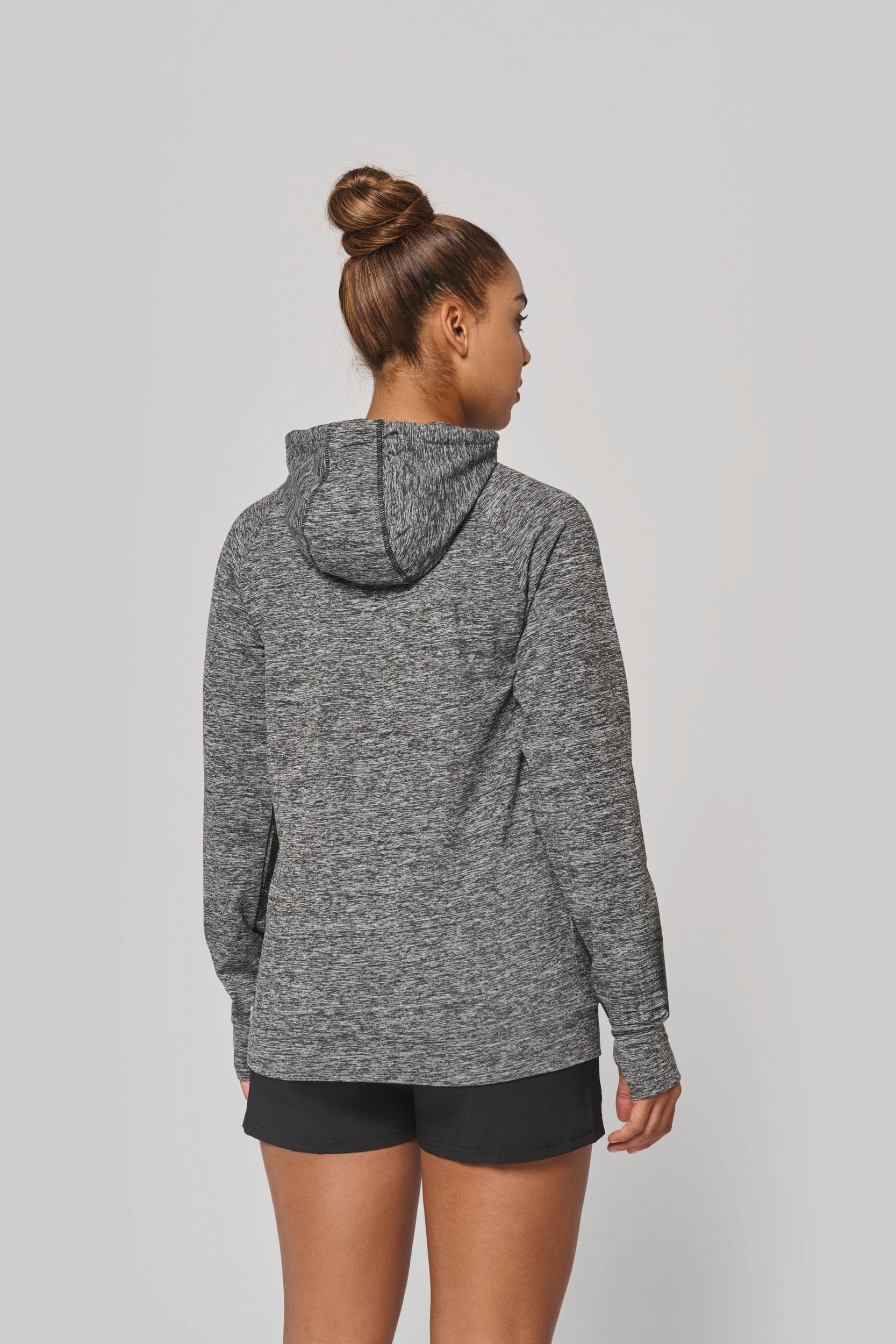 Sweat-shirt à capuche 1/4 zip sport unisexe - Image 5